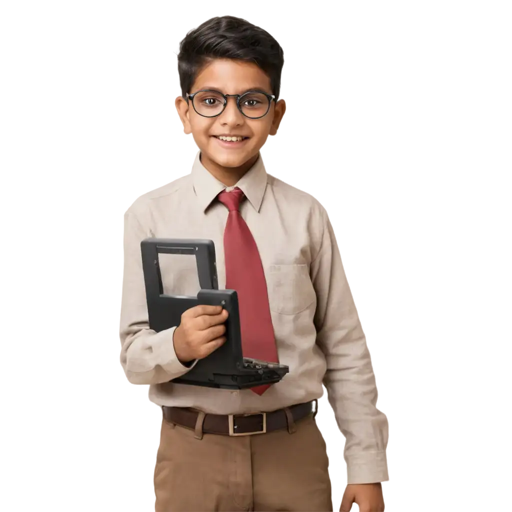 Indian-School-Boy-Holding-Vision-Computers-Banner-HighQuality-PNG-Image-for-Versatile-Use