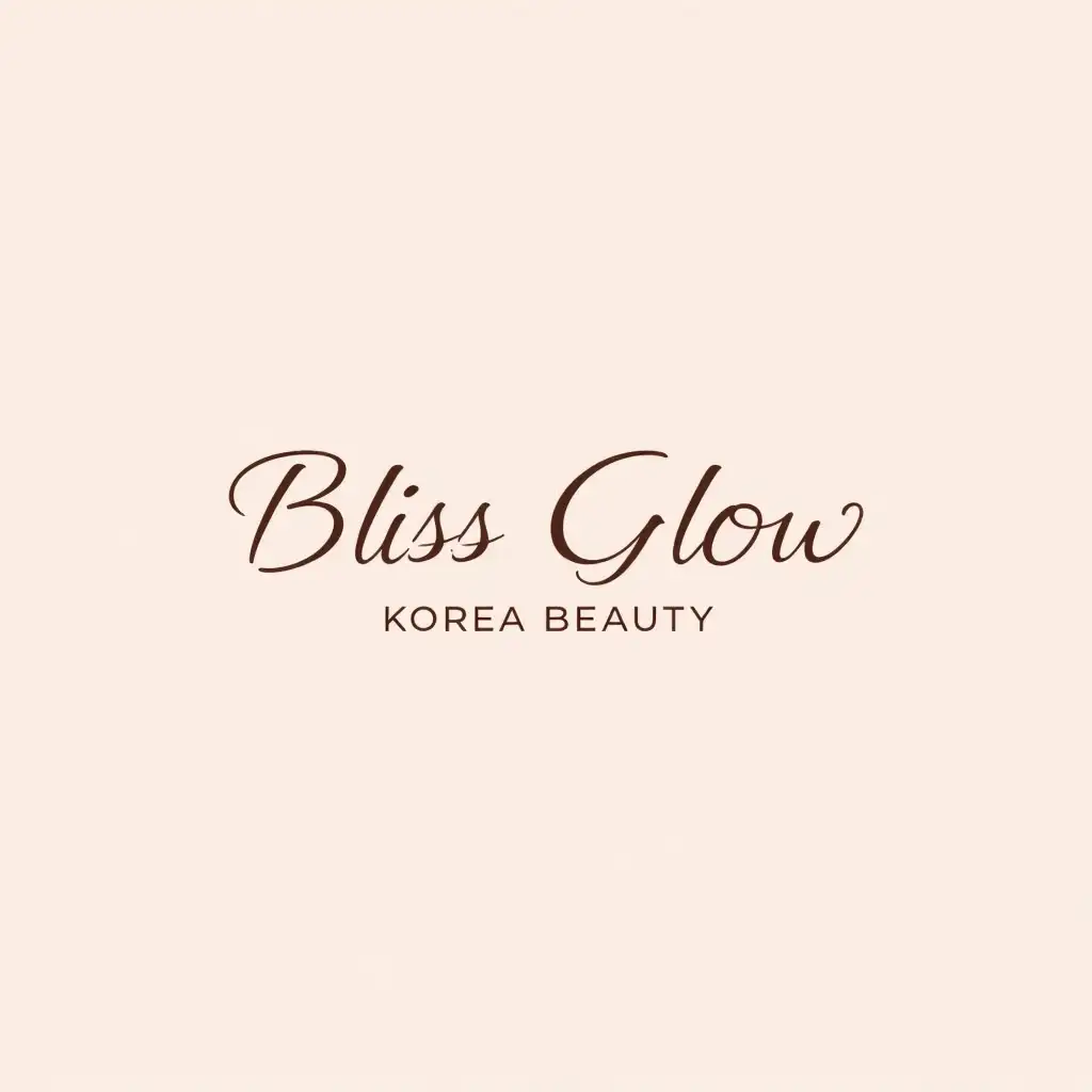 make me a logo with the name Bliss Glow Koreaqn Beauty