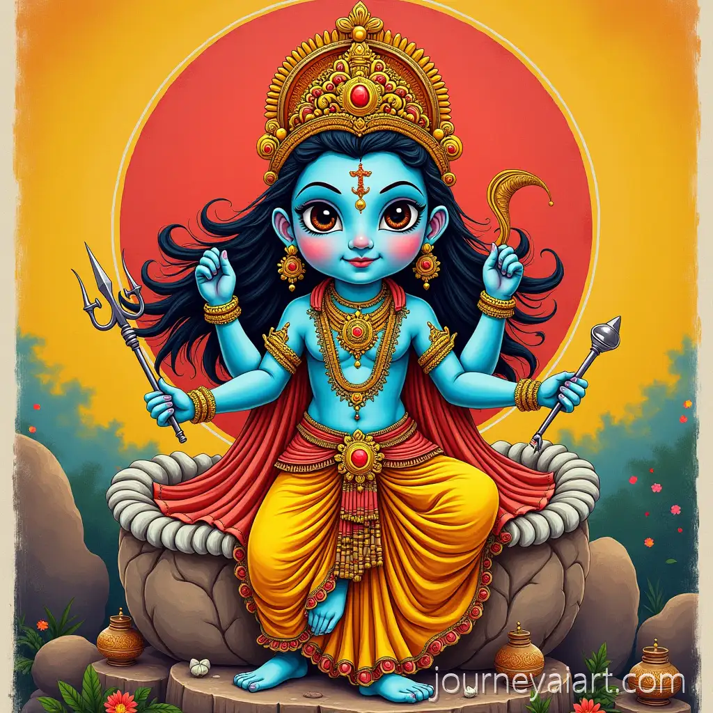 Lord-Vishnu-in-Vibrant-Traditional-Indian-Miniature-Painting-Style