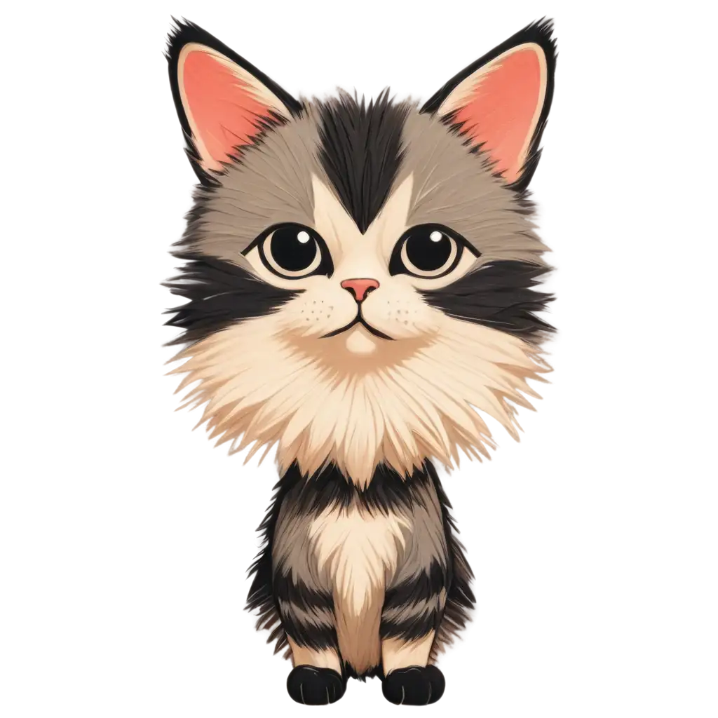 Cute-Cartoonish-Cat-Brush-Art-PNG-HighQuality-Digital-Artwork-for-Various-Applications