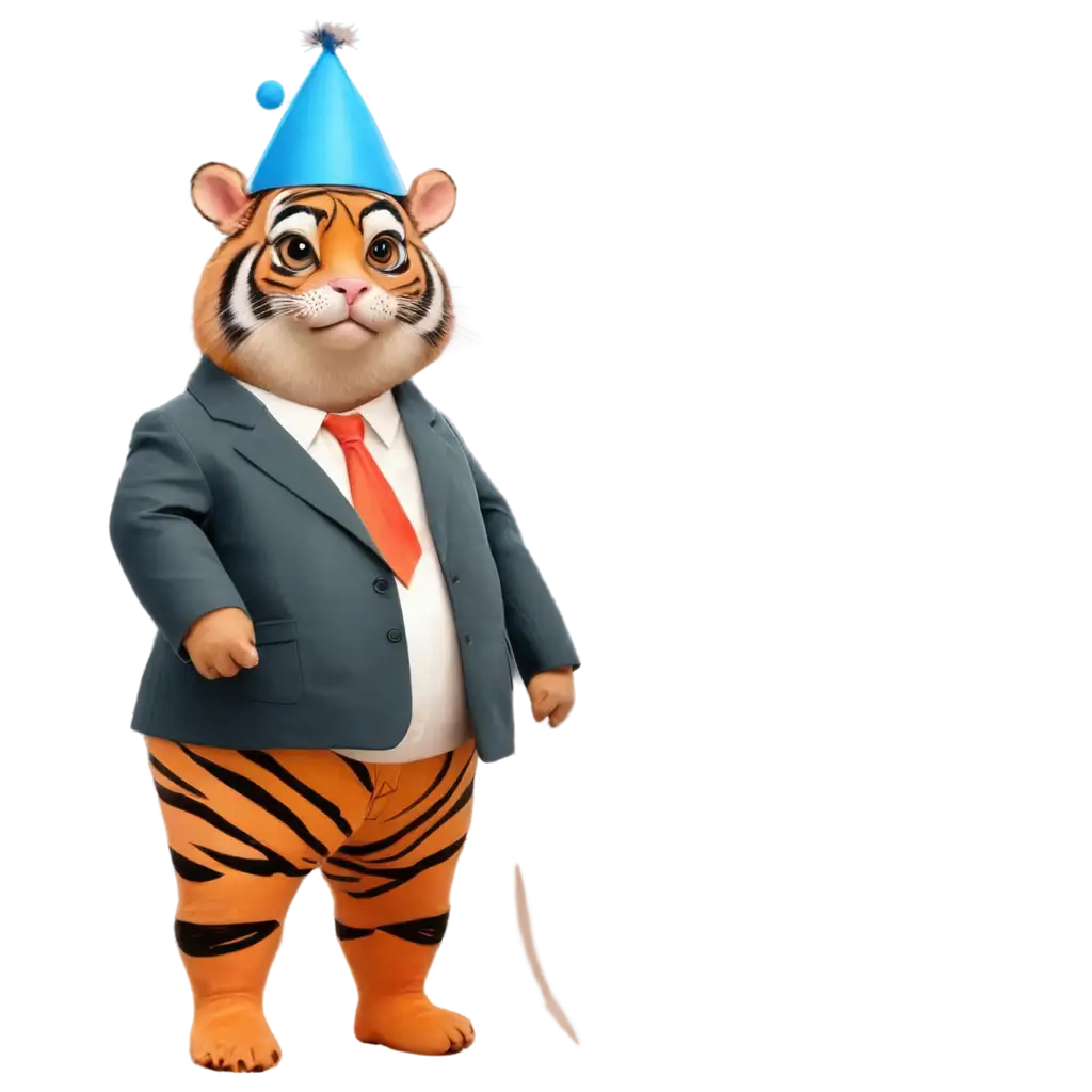 Cute-and-Funny-PNG-Image-of-a-Chubby-Male-Imaginative-Animal-with-Elephant-Ears-Squirrel-Body-and-Sumatran-Tiger-Skin