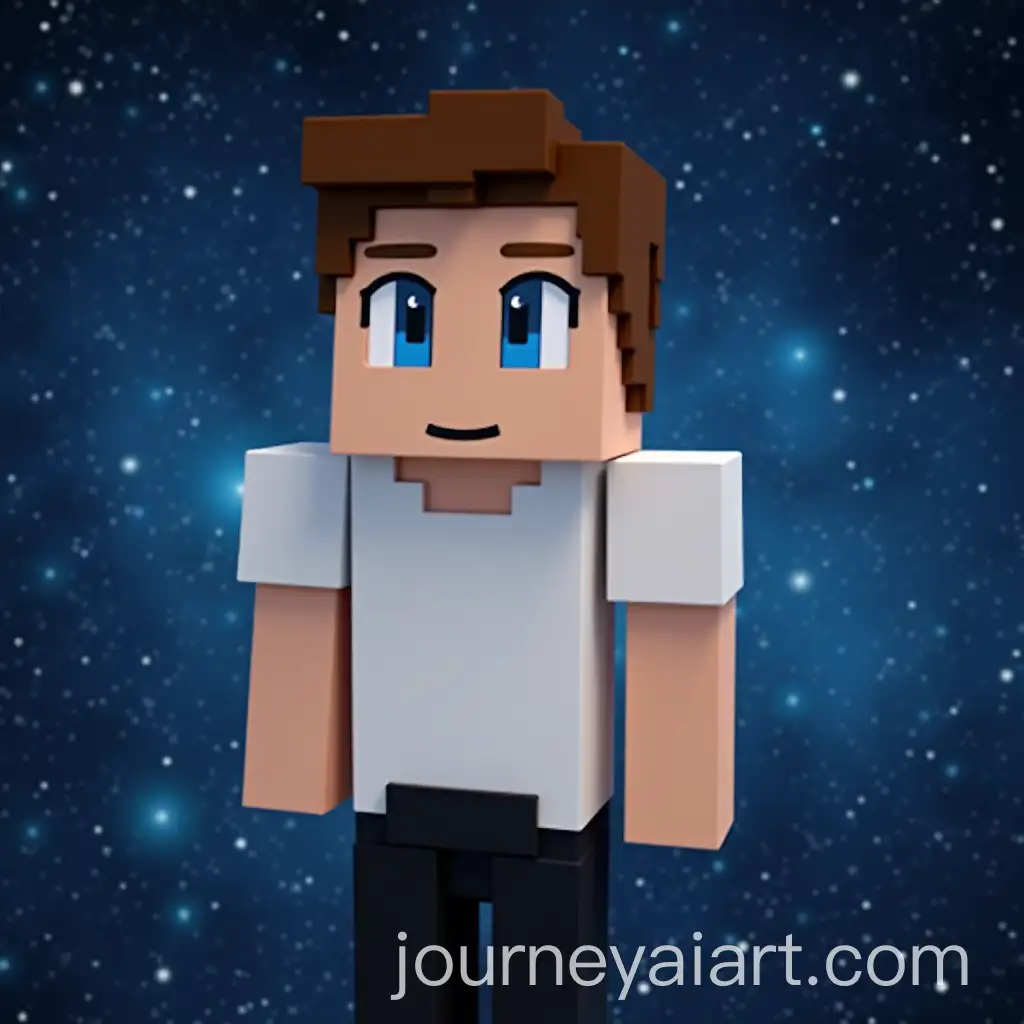 Minecraft-Character-Skin-with-Brown-Hair-and-Blue-Eyes-Against-a-Galactic-Background
