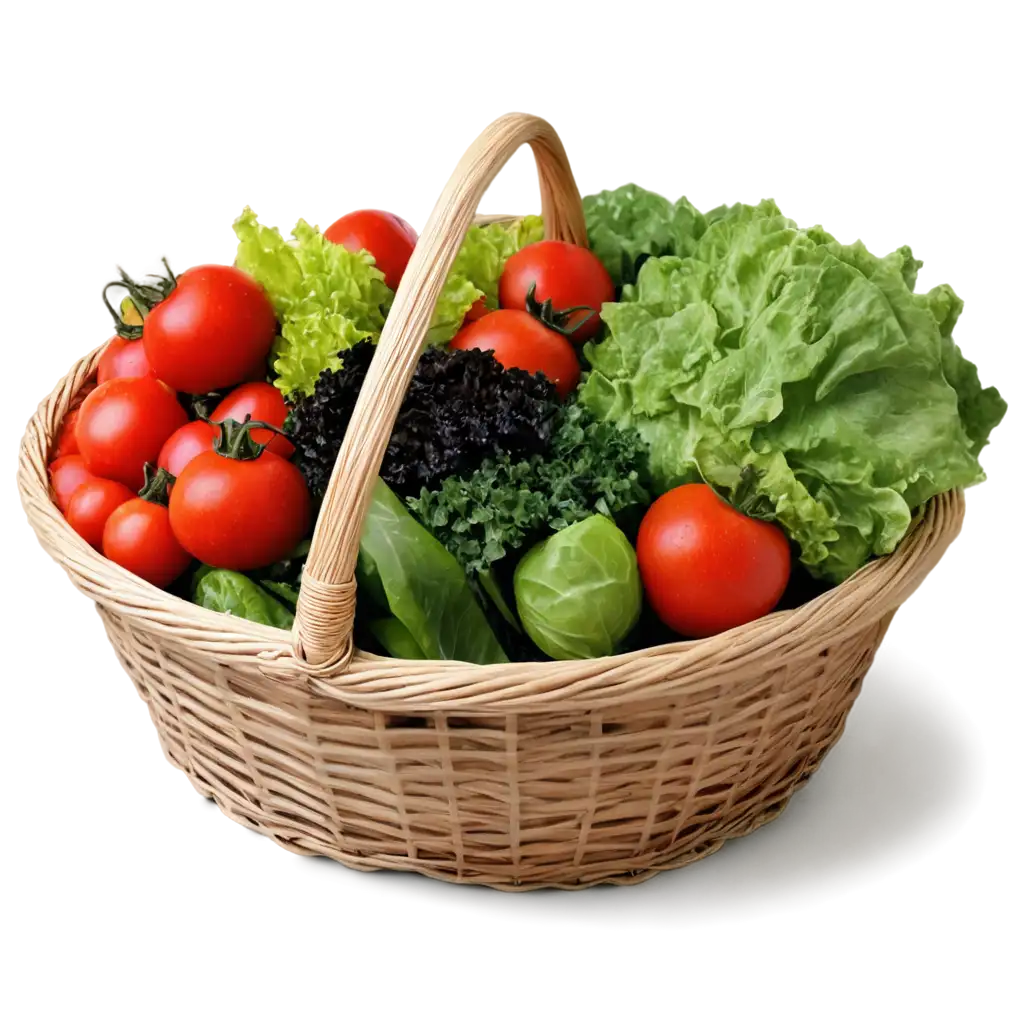 PNG-Image-of-a-Basket-Full-of-Lettuce-Tomatoes-and-Hydroponic-Vegetables-for-Fresh-Produce-Illustrations