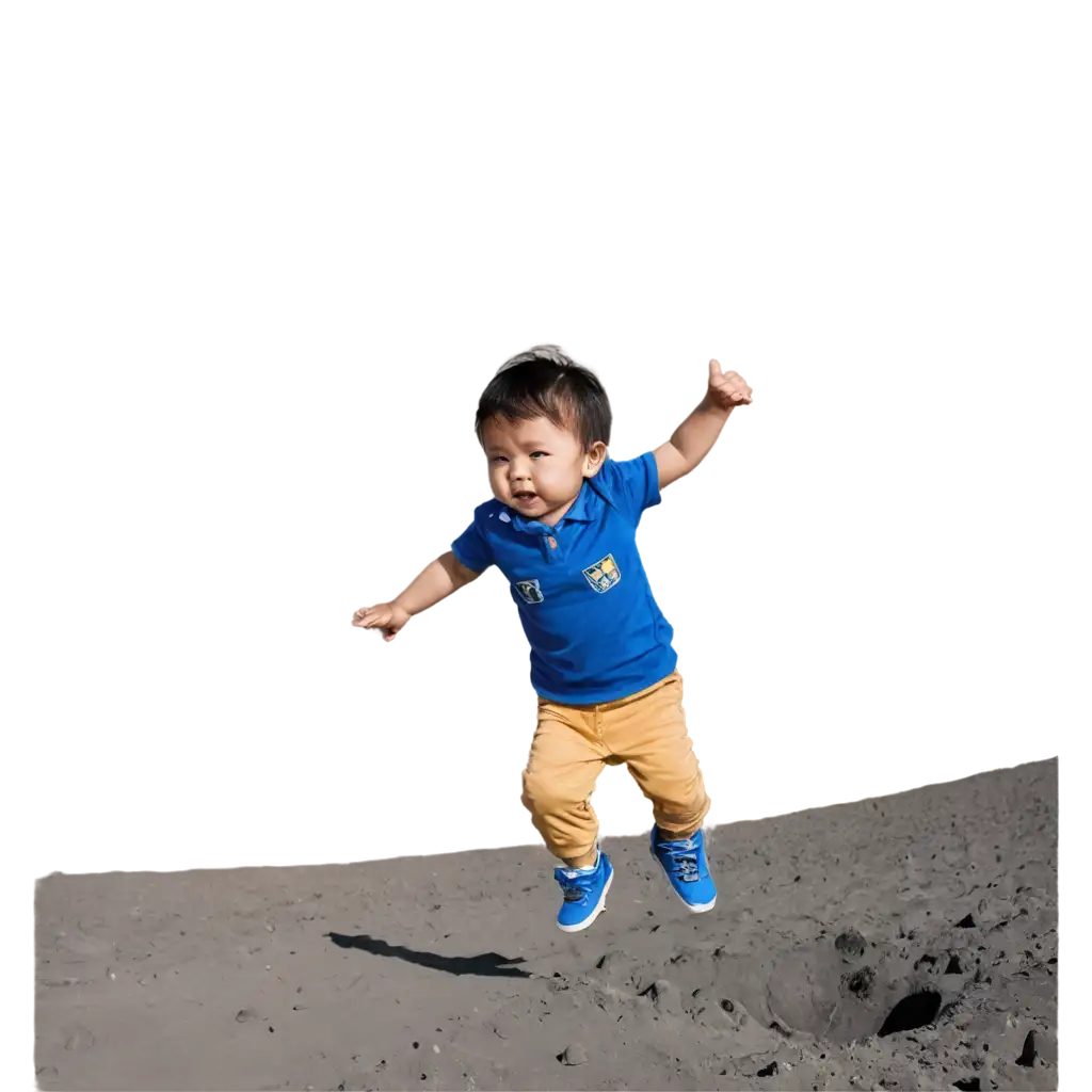 2YearOld-Baby-from-Indonesia-Jumping-on-Trampoline-on-Moon-Surface-PNG-Image-for-Creative-Projects