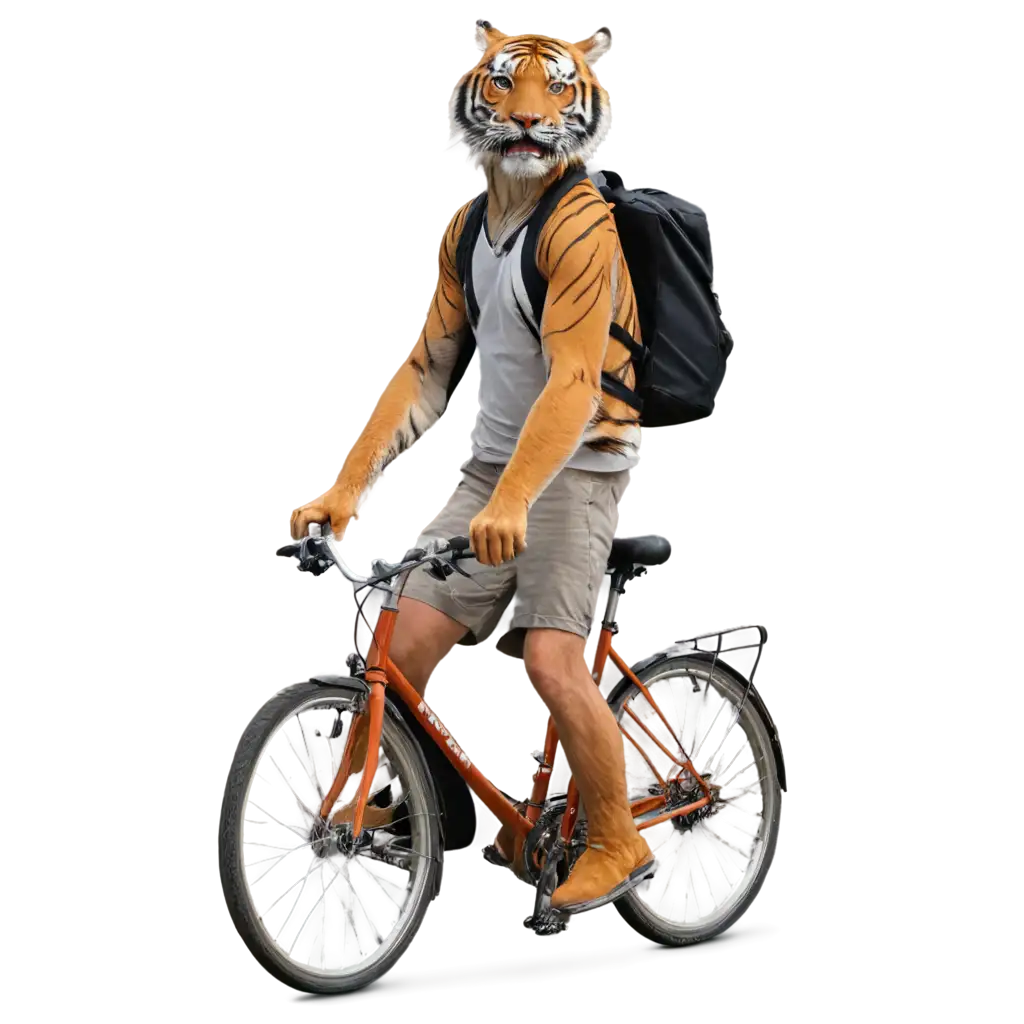 Dynamic-PNG-Image-of-a-Bicycle-Riding-a-Tiger-Creative-and-HighQuality-Visual-Concept