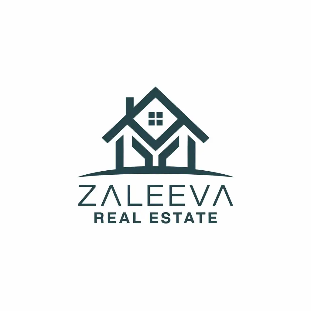 LOGO Design for Zaleeva Real Estate House Symbol with Moderate Clear Background