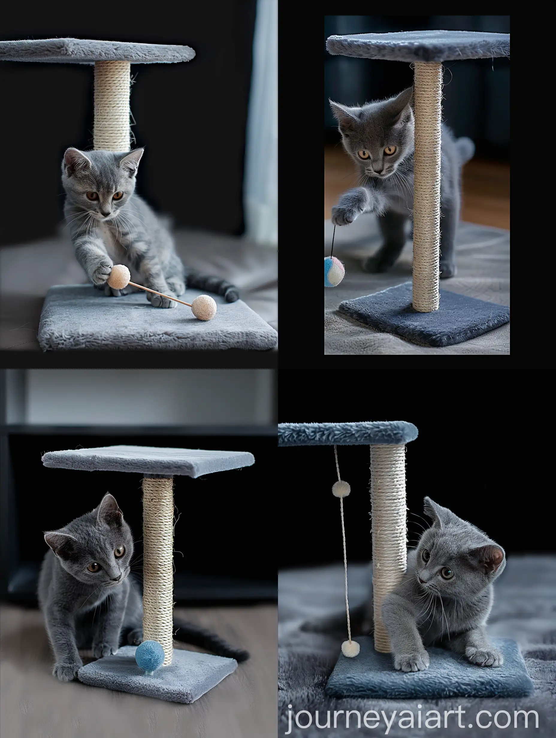 Gray-Kitty-Playing-with-Toy-in-Bright-Apartment