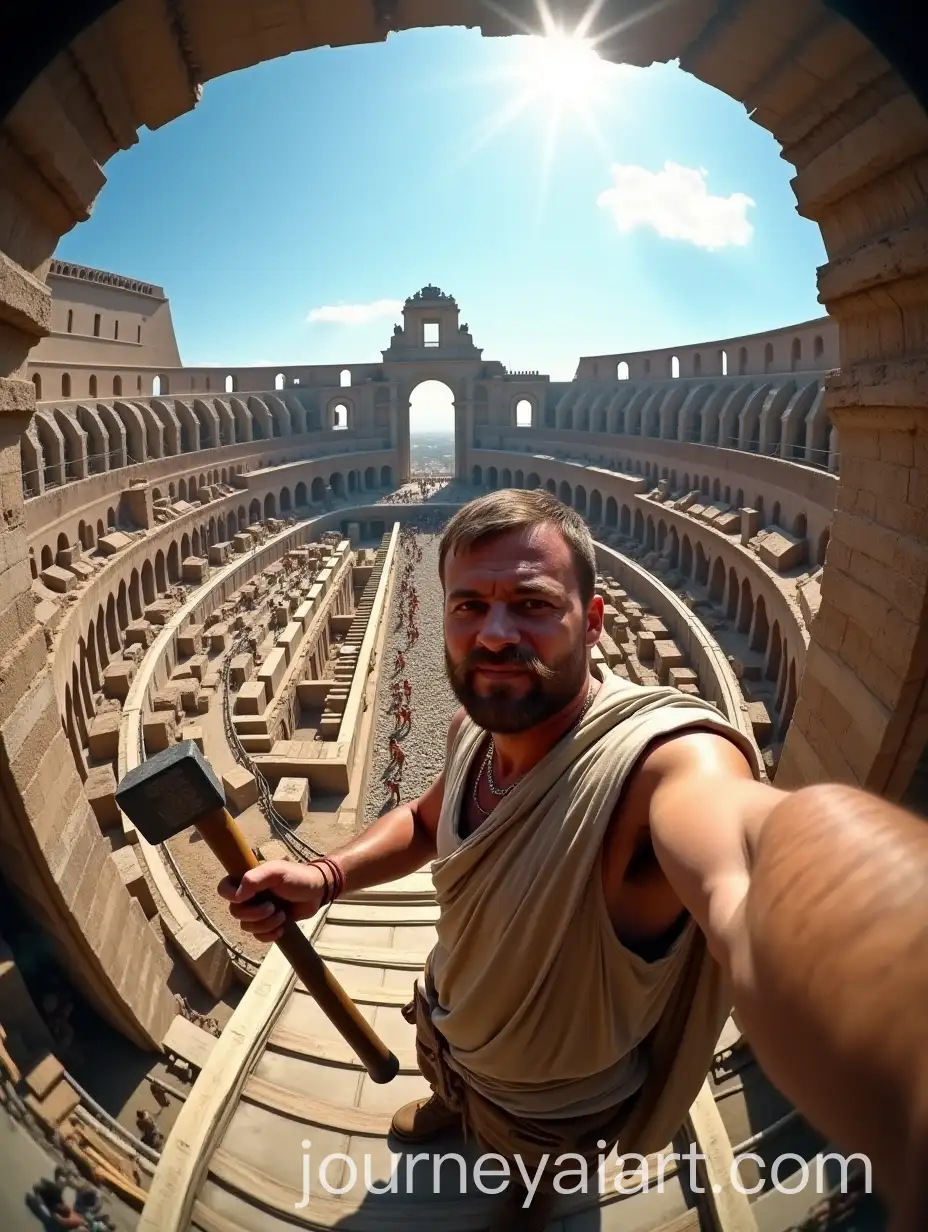 Roman-Builder-on-Scaffolding-in-the-HalfBuilt-Colosseum