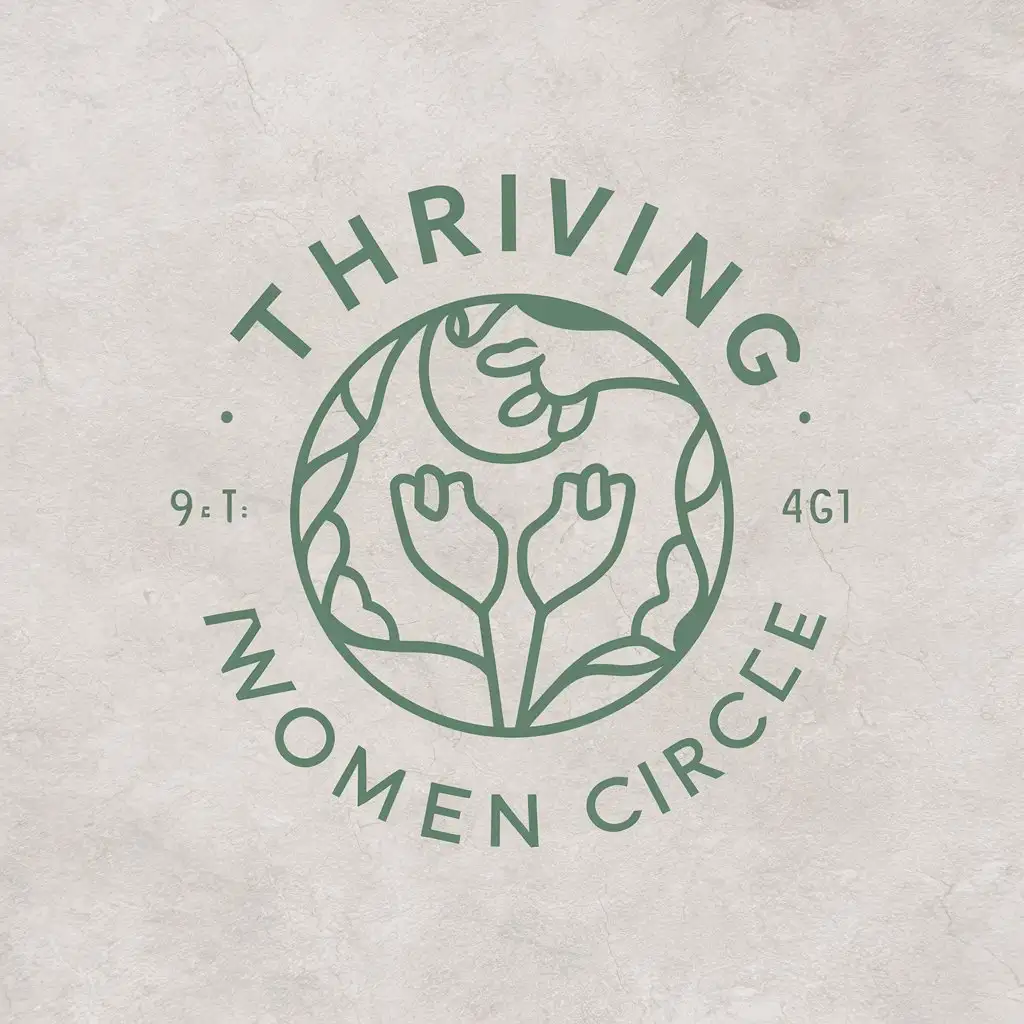 LOGO Design For Thriving Women Circle Vector Logo with Women Thriving Theme