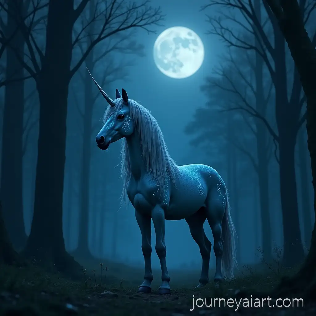Young-Centaur-Boy-with-Glowing-Patterns-in-Moonlit-Forest