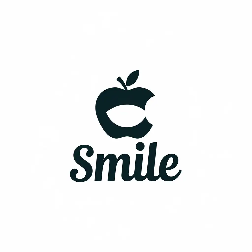 LOGO-Design-for-SMILE-Apple-Symbol-in-Moderate-Style-for-Retail-Industry