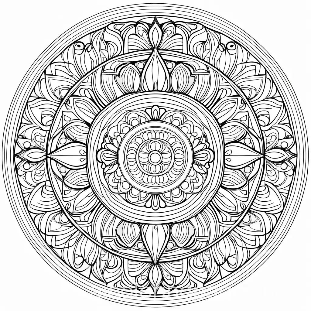 Intricate-Black-and-White-Mandala-Coloring-Page-for-Kids