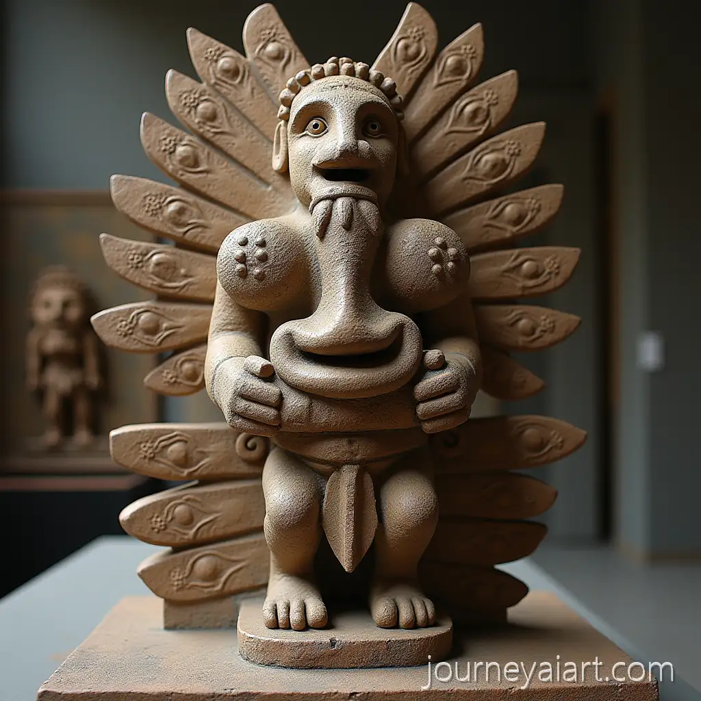 Ancient-Aztec-Stone-Sculpture-in-Historical-Setting