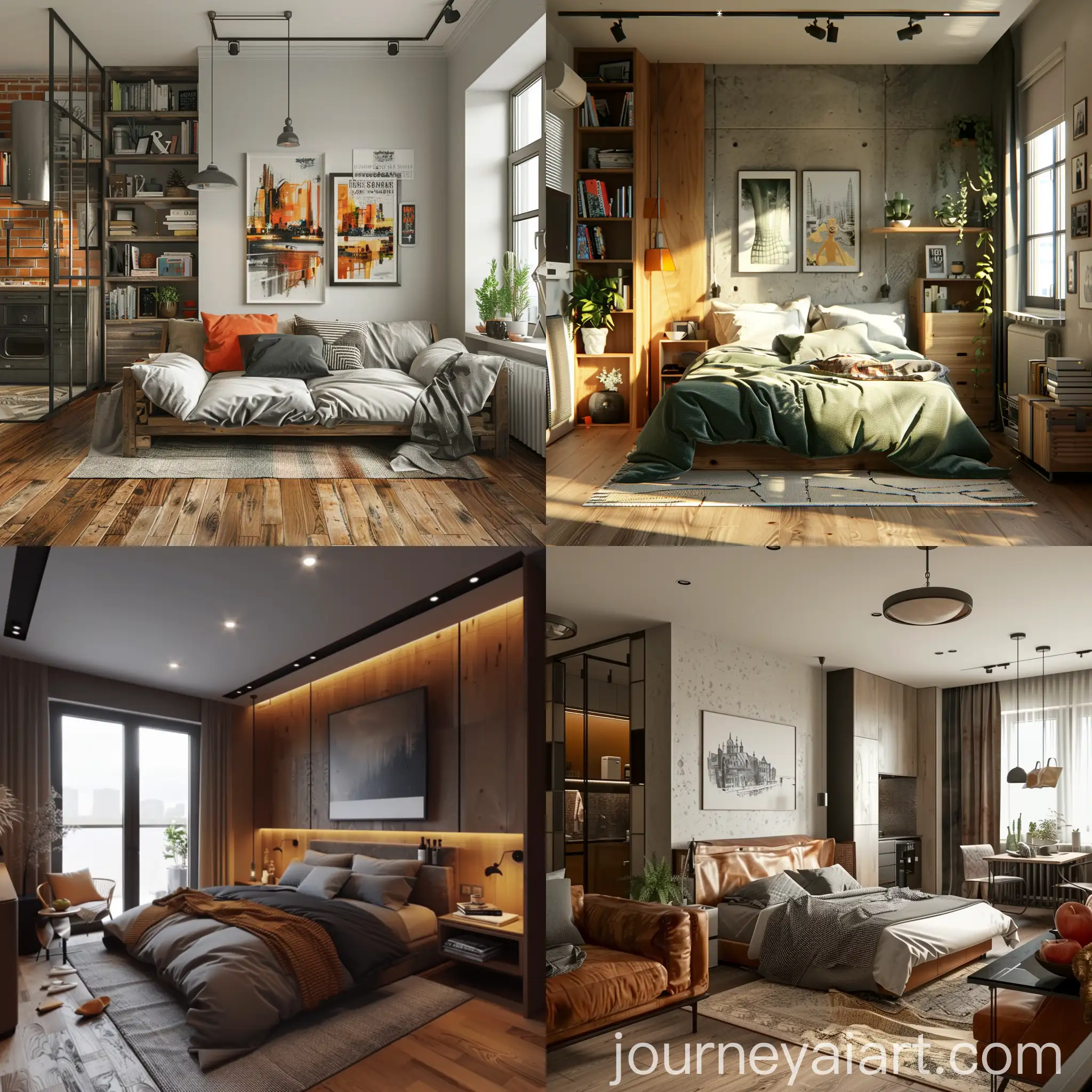 Modern-Studio-Apartment-Interior-with-Contemporary-Furniture