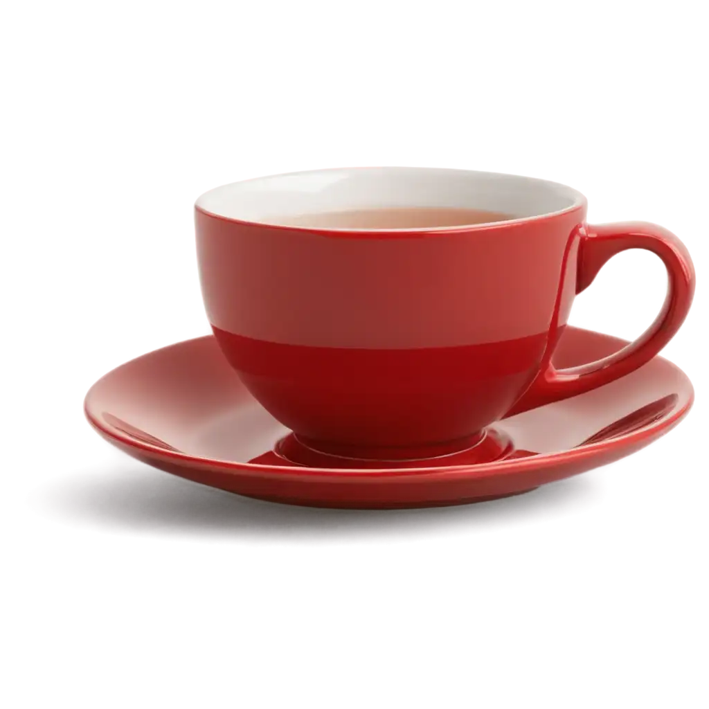 HighQuality-PNG-of-Red-Cup-of-Tea-with-Plate-Perfect-for-Your-Digital-Projects