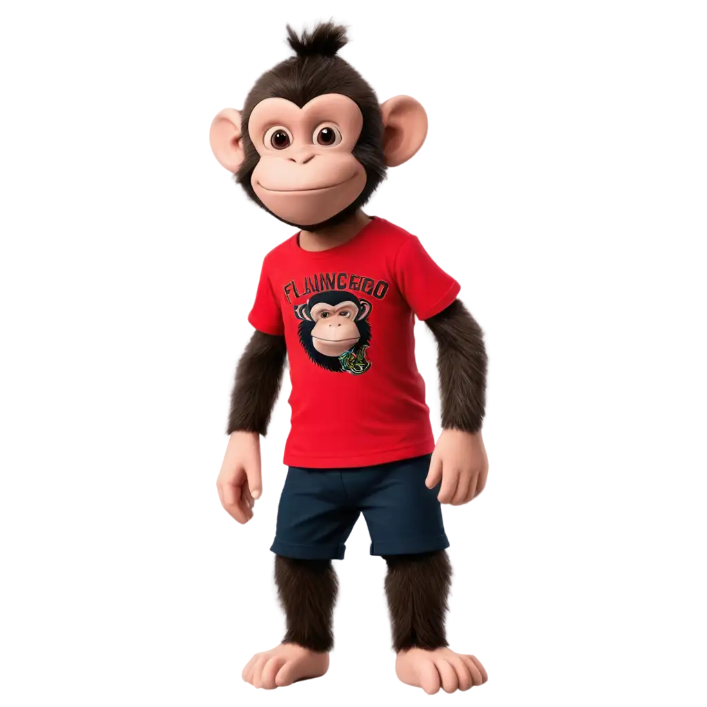 Monkey-with-a-Flamengo-Shirt-PNG-Image-Artistic-Representation-and-Online-Appeal