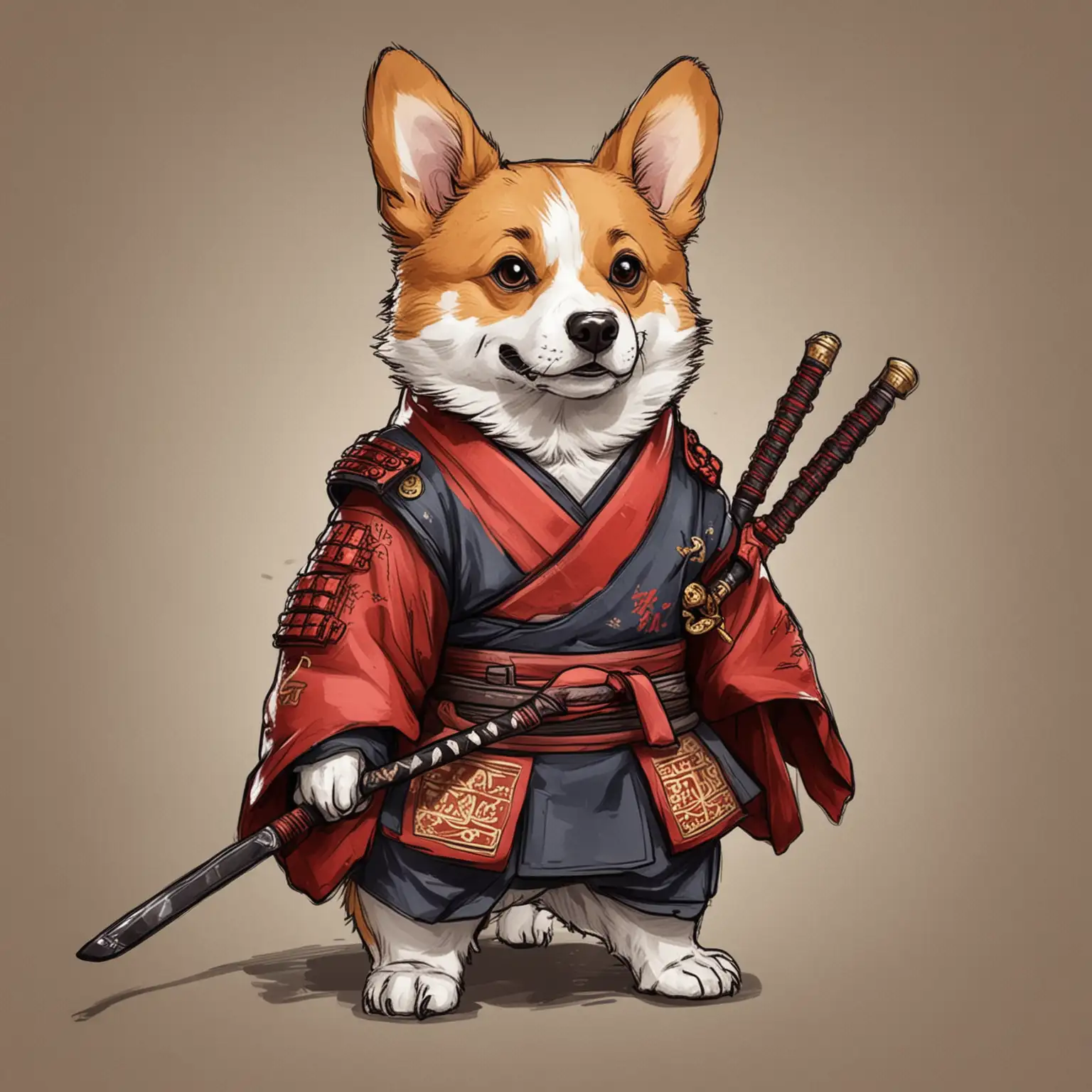 Samurai-Corgi-in-Traditional-Armor