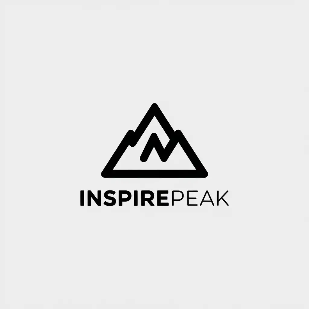 LOGO Design for InspirePeak Vector with I Symbol Modern Clear Background for Internet Industry