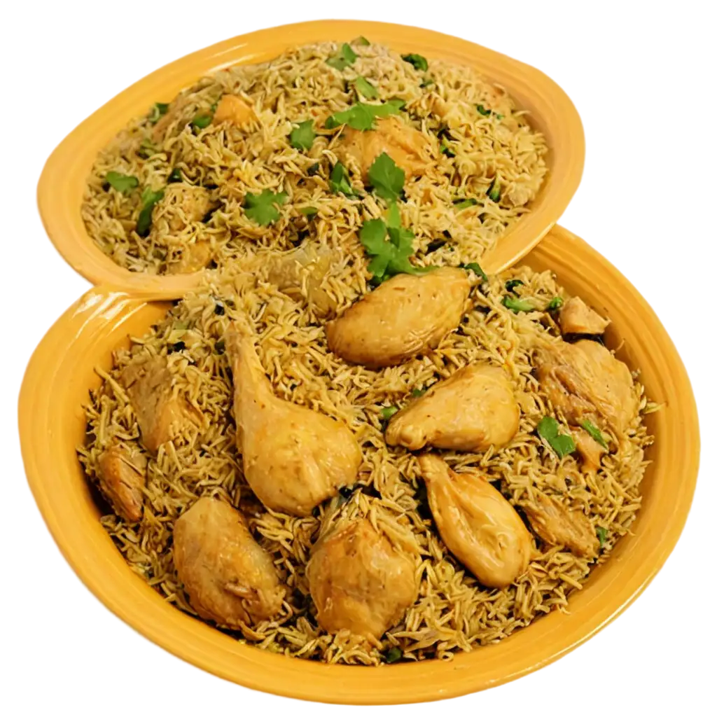 Delicious-Chicken-Biryani-on-a-Plate-HighQuality-PNG-Image-for-Culinary-Enthusiasts