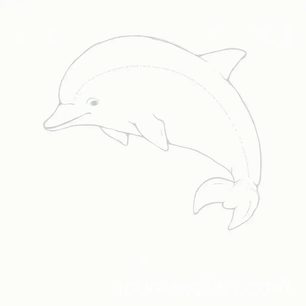 Simple-Black-and-White-2D-Dolphin-Drawing