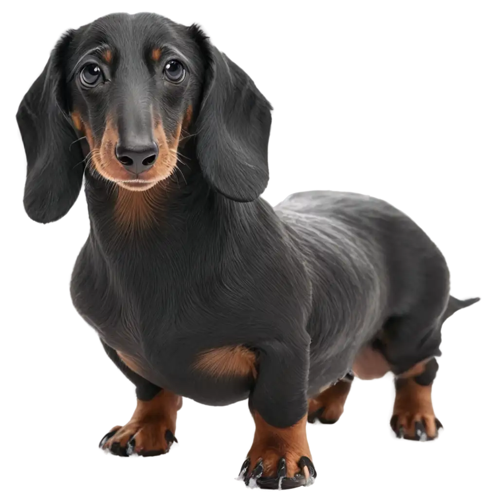 HighQuality-PNG-Image-of-a-Black-Dachshund-in-Snow