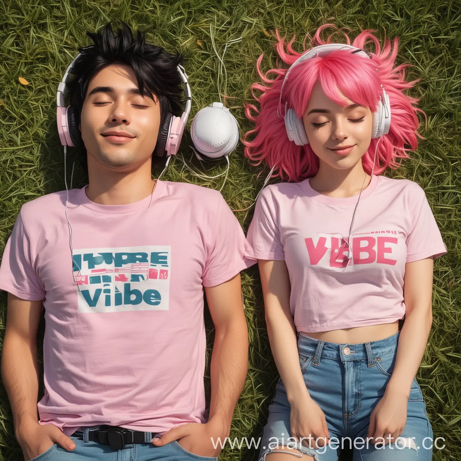 Anime-Style-Sunny-Day-Relaxation-with-Tube-Vibe-TShirts