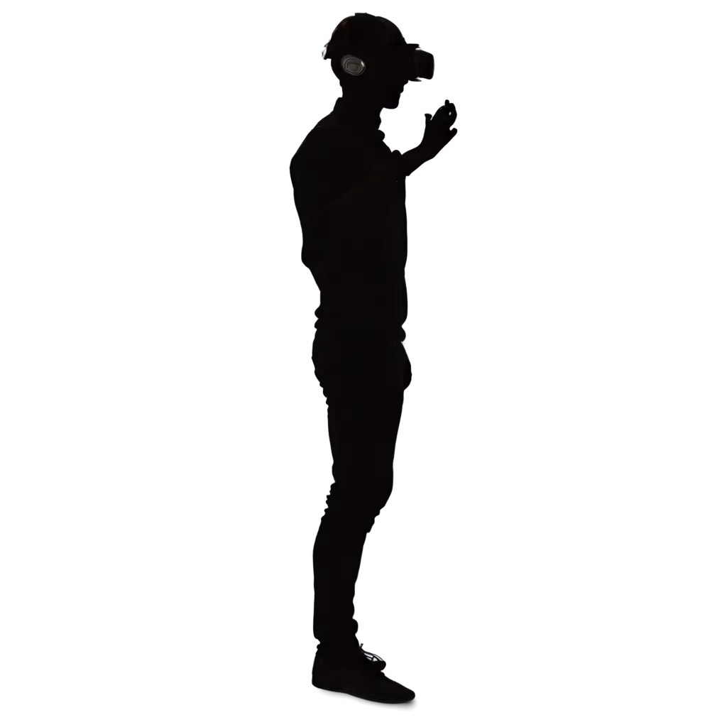 SilPNG-Image-SEO-Scenarioshouette-of-Person-Playing-VR-HighQuality-PNG-Image-for-Virtual-Reality-Themes