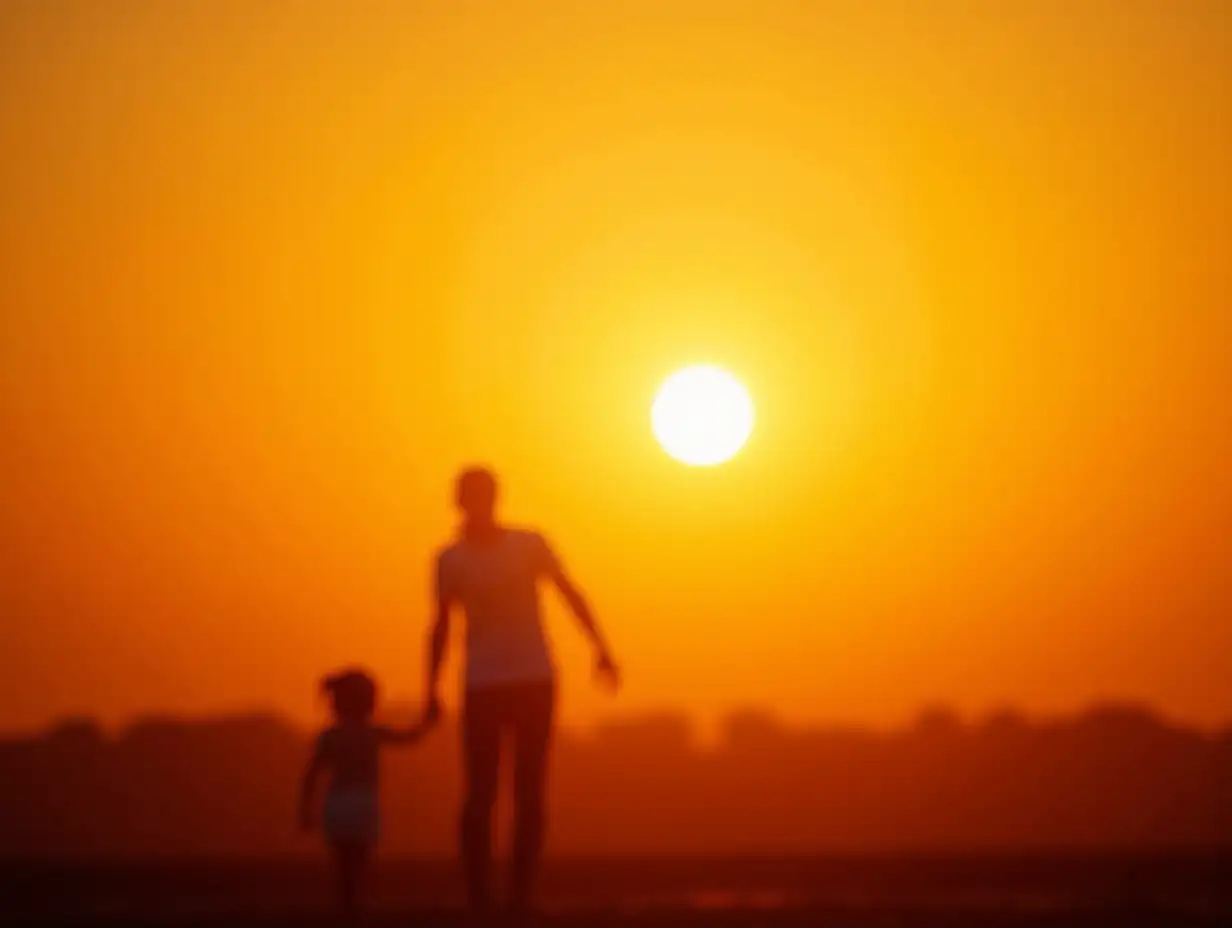 Parent-and-Child-Holding-Hands-at-Golden-Sunrise-Symbolizing-Safety-and-Trust