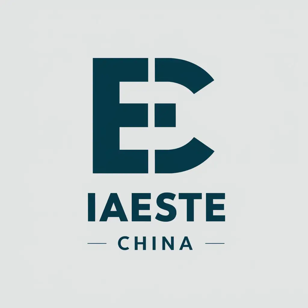 a vector logo design,with the text "IAESTE CHINA", main symbol:EC,Moderate,be used in Education industry,clear background