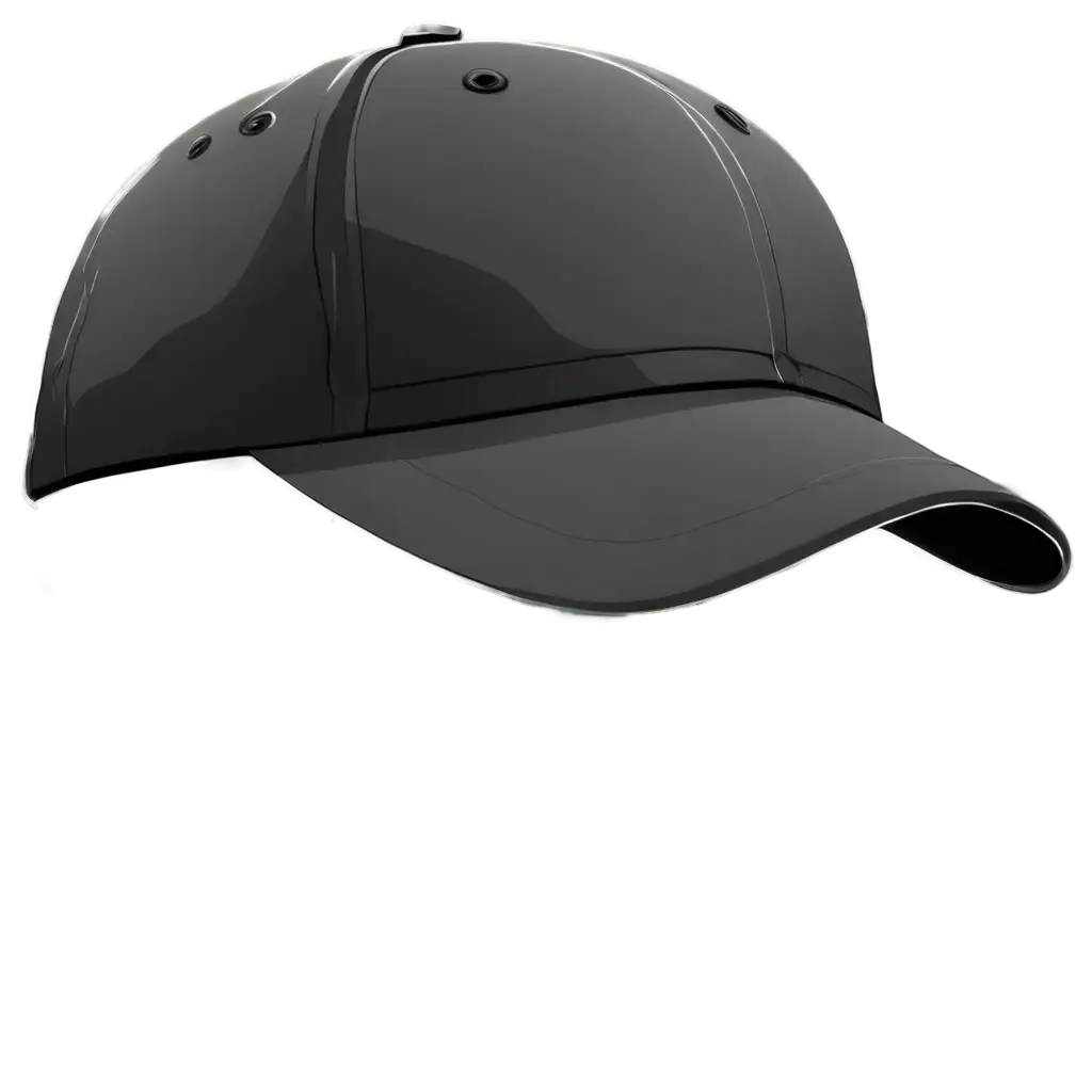 Black-Baseball-Cap-PNG-Image-Cartoon-Style-Facing-Right