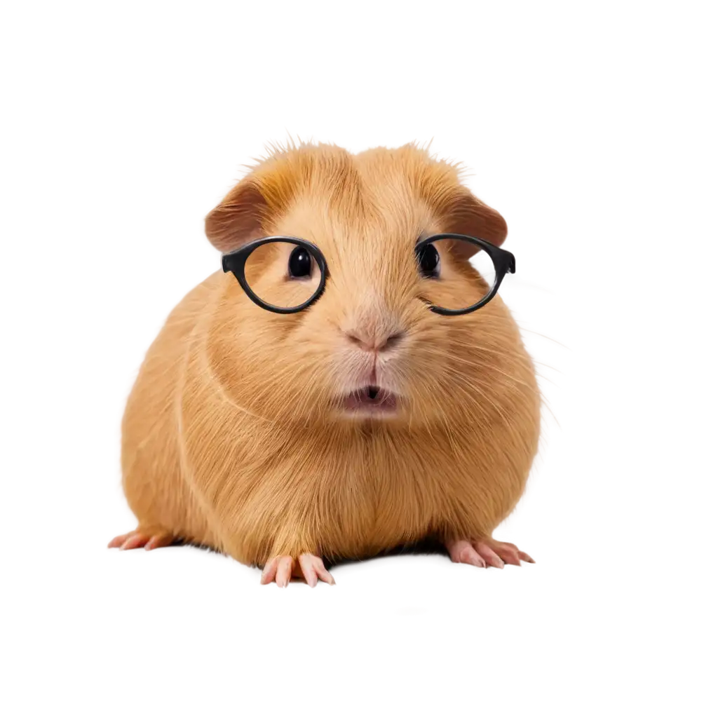 Adorable-Guinea-Pig-with-Eyeglasses-PNG-Image-Cute-and-Quirky-Animal-Illustration