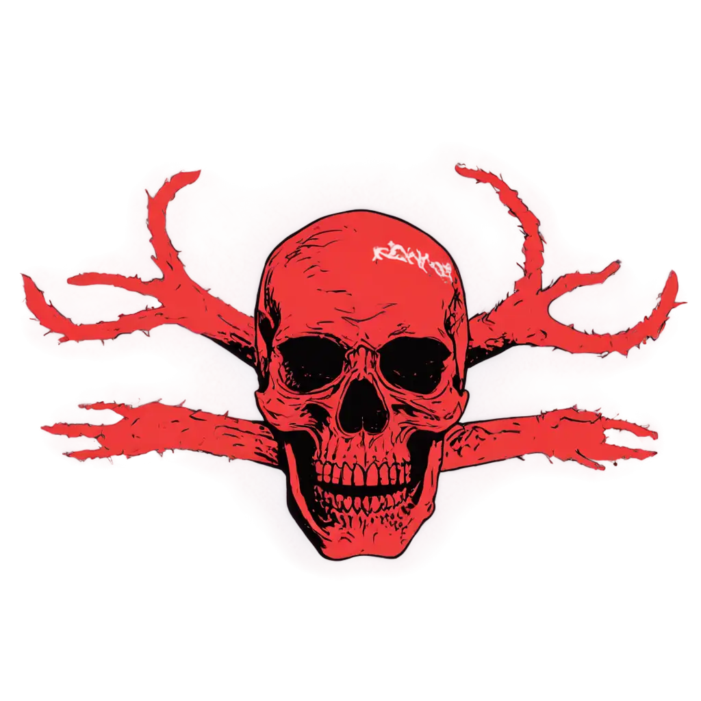 HighQuality-PNG-of-a-Danger-Red-Colour-Skull-Perfect-for-Bold-Striking-Designs