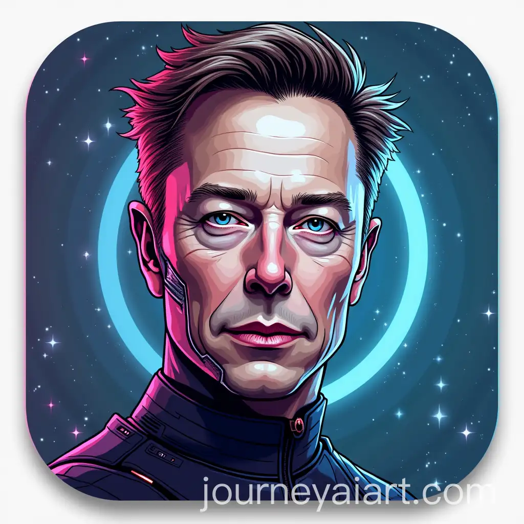 Cybernetic-Icon-of-Elon-Musk-for-iOS-App