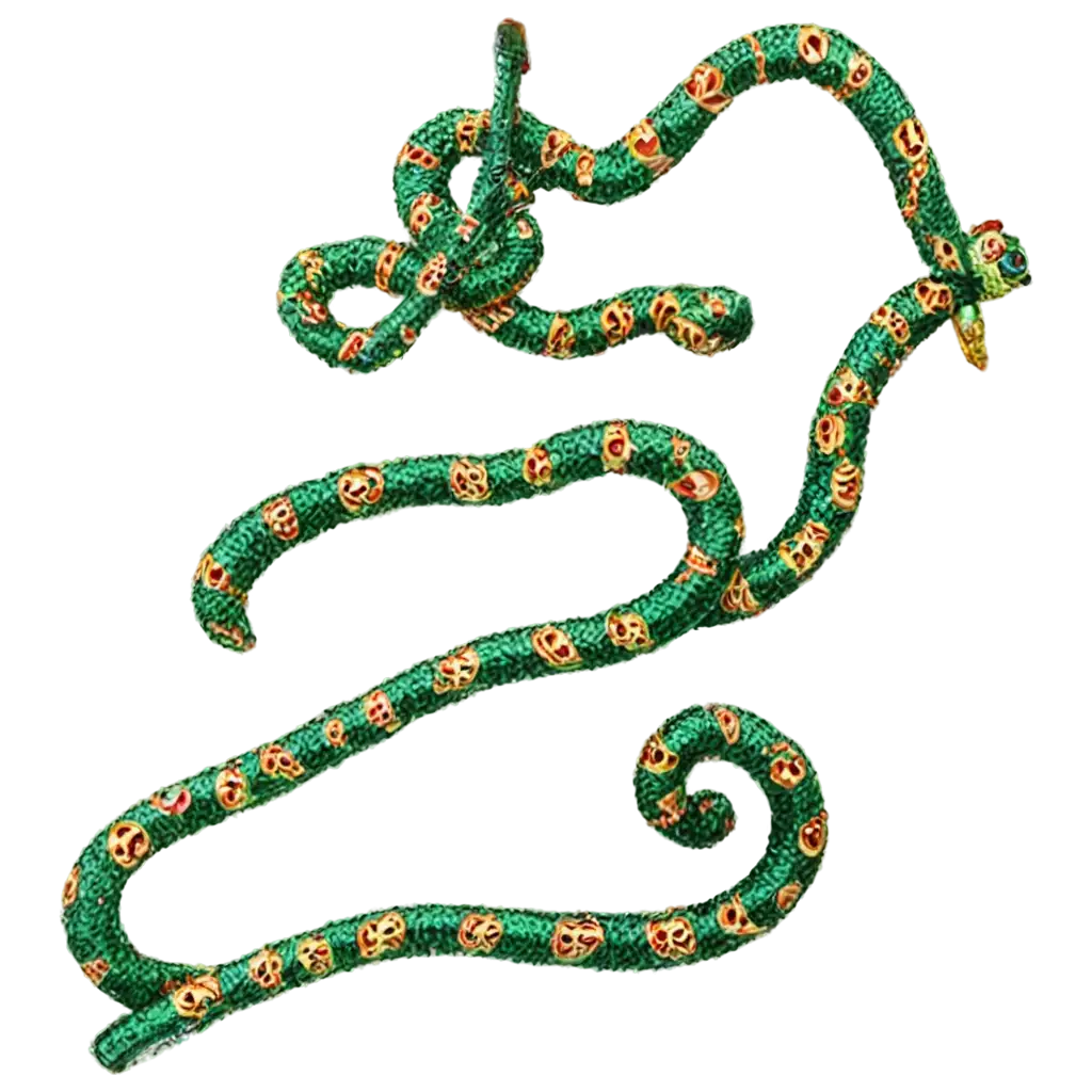 New-Years-Tree-with-Glass-Snake-Toys-PNG-Celebrate-the-Season-with-Elegant-Digital-Artwork