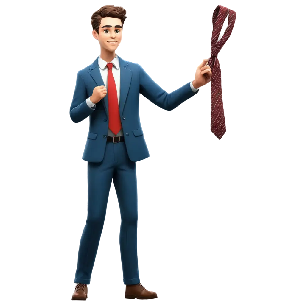 Young-Male-Teacher-in-Uniform-and-Tie-Cartoon-Sketch-PNG-Ideal-for-Educational-and-Professional-Designs