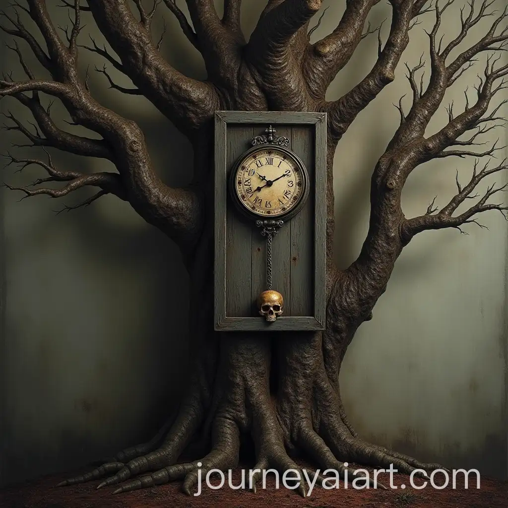 Gothic-Tree-with-Skull-Frame-Wall-Art