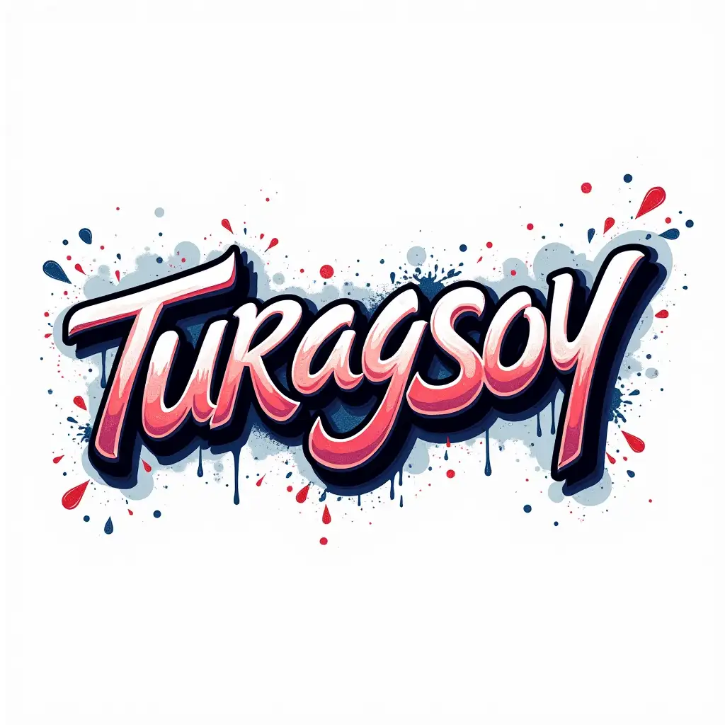 Exaggerated-Fluid-Script-Design-of-Turagsoy-with-Graffiti-Elements-and-Paint-Splashes