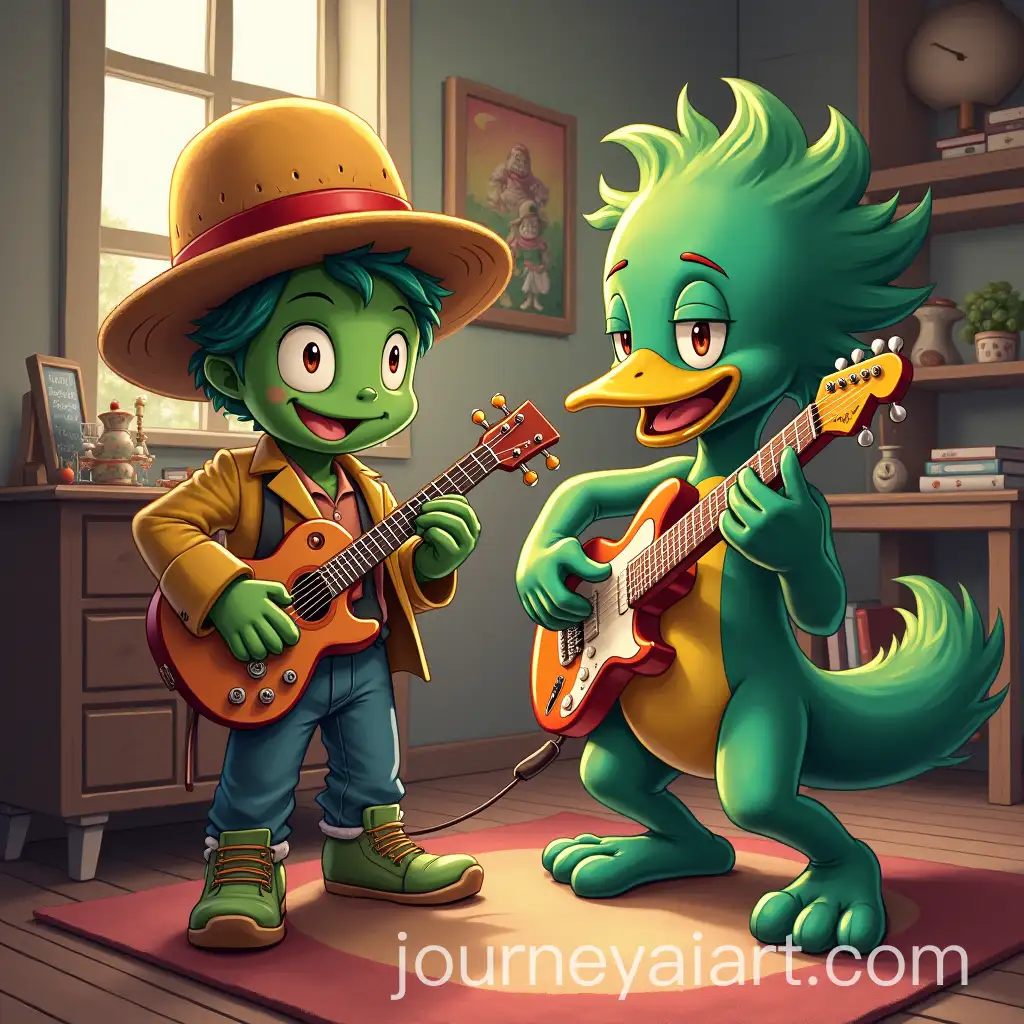 Brook-from-One-Piece-and-Ludicolo-Pokemon-Jam-Session