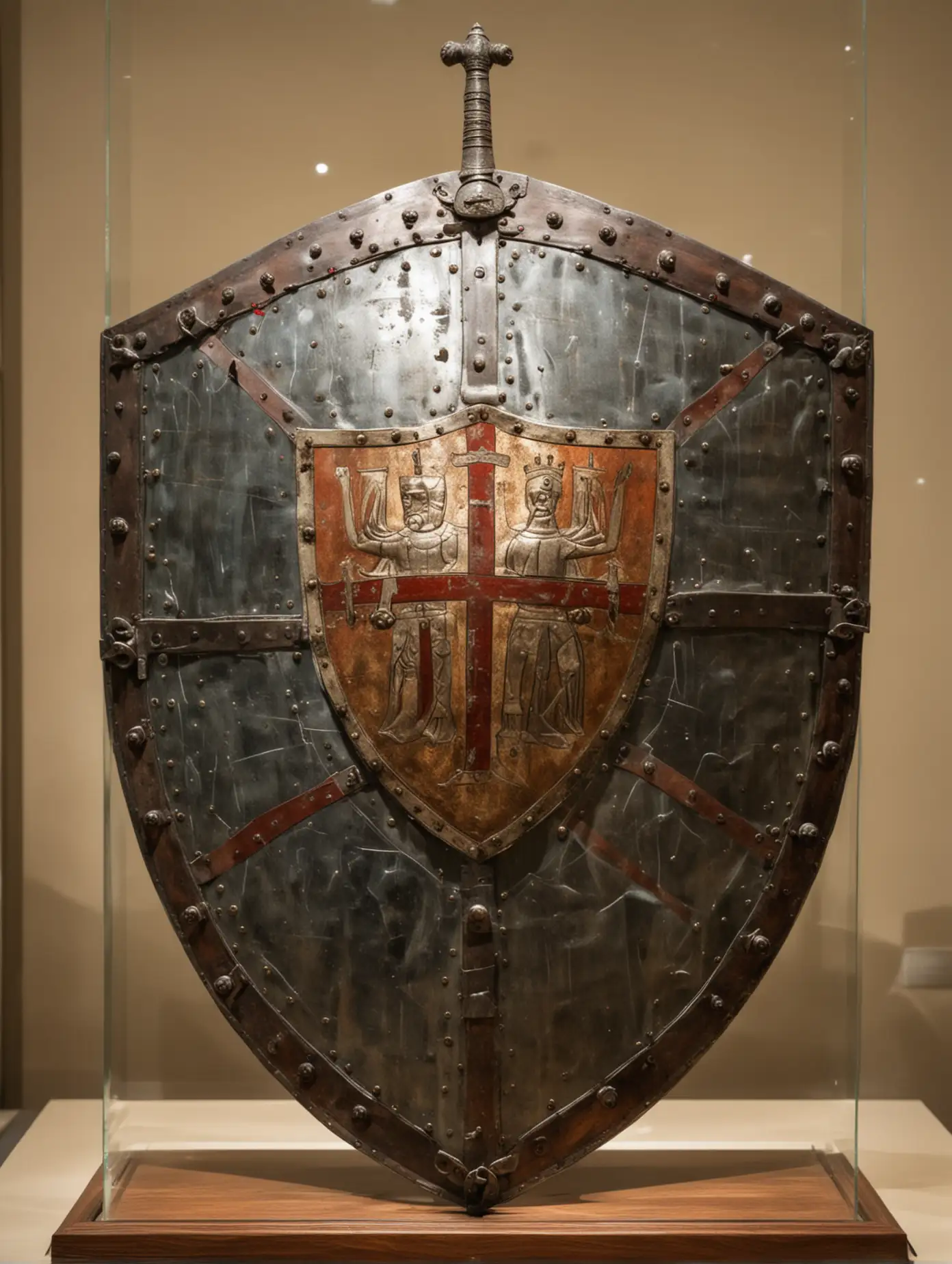 Crusader-Knights-Shield-Displayed-in-Museum