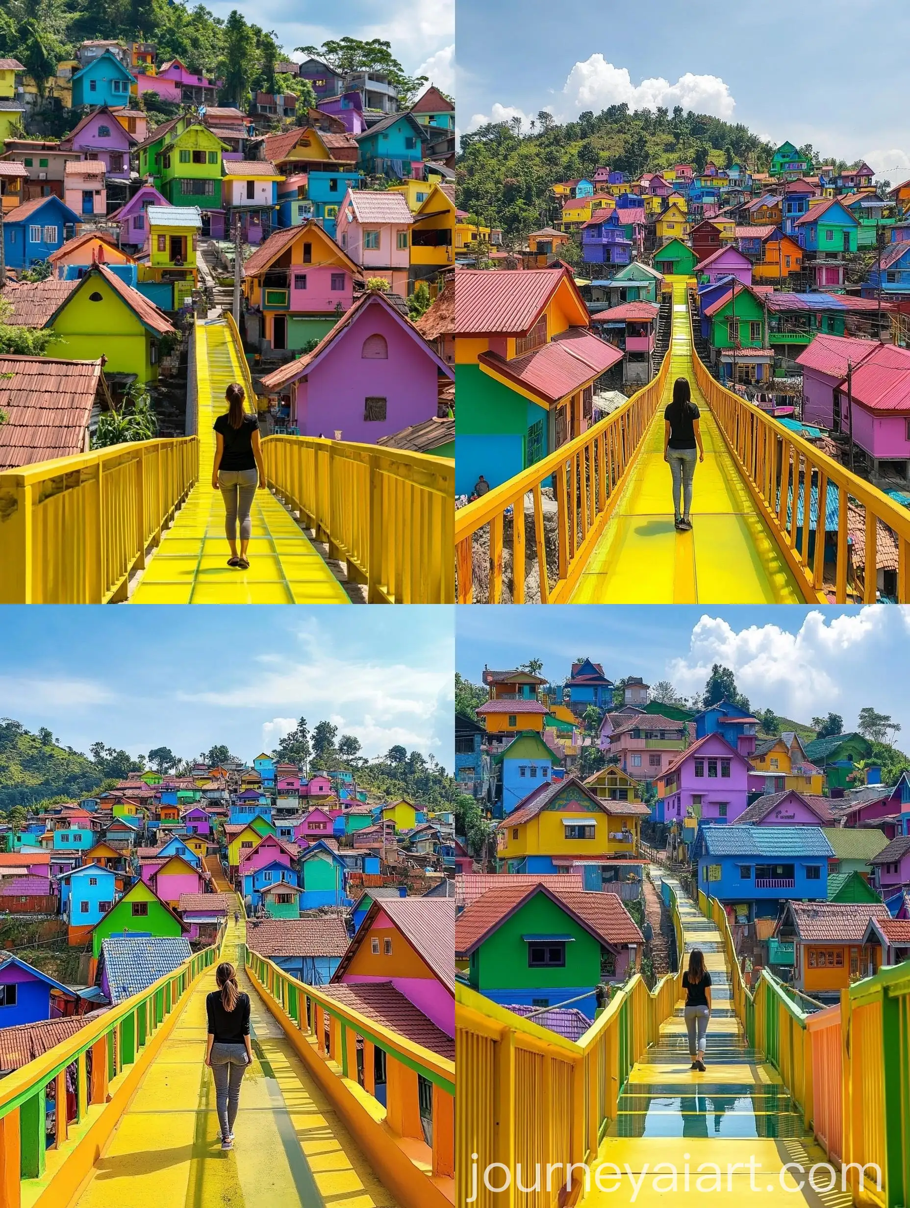 Colorful-Village-of-Jodipan-Malang-Korean-Woman-on-Glass-Bridge