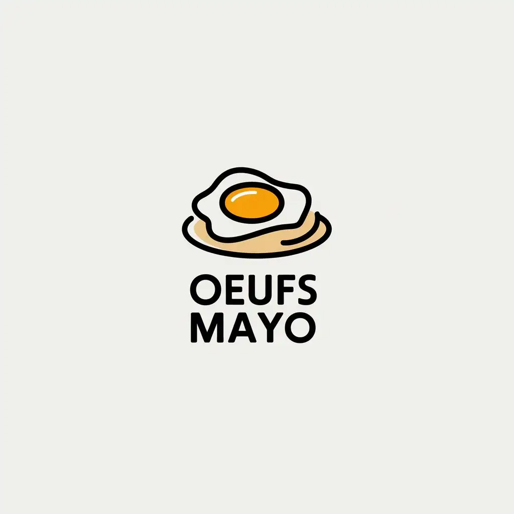 LOGO Design for Oeufs Mayo Minimalist Egg and Mayonnaise for Restaurant Industry