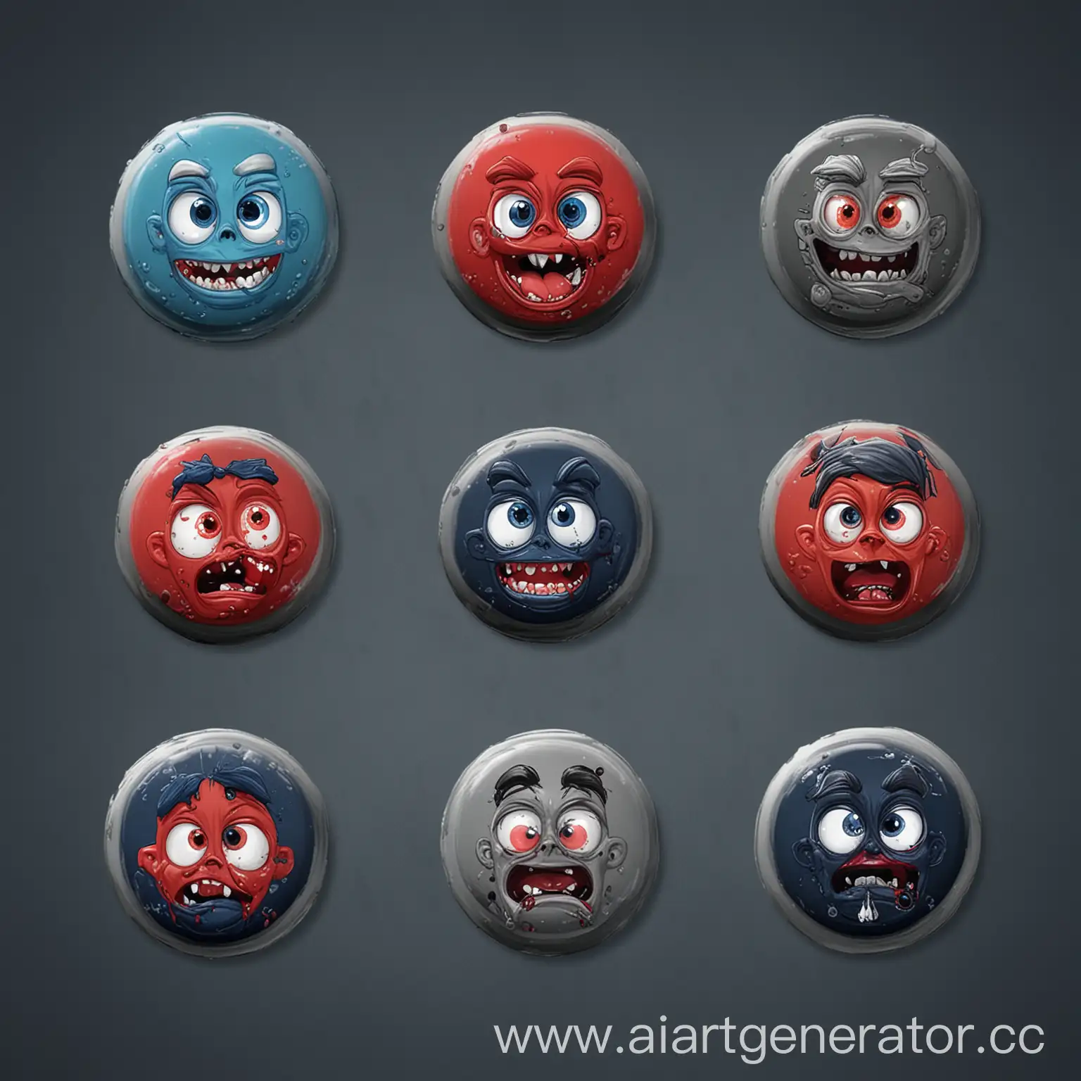 Runner-Game-Skibidi-Toilet-Theme-Buttons-Dark-Blue-Light-Blue-Black-Gray-Red