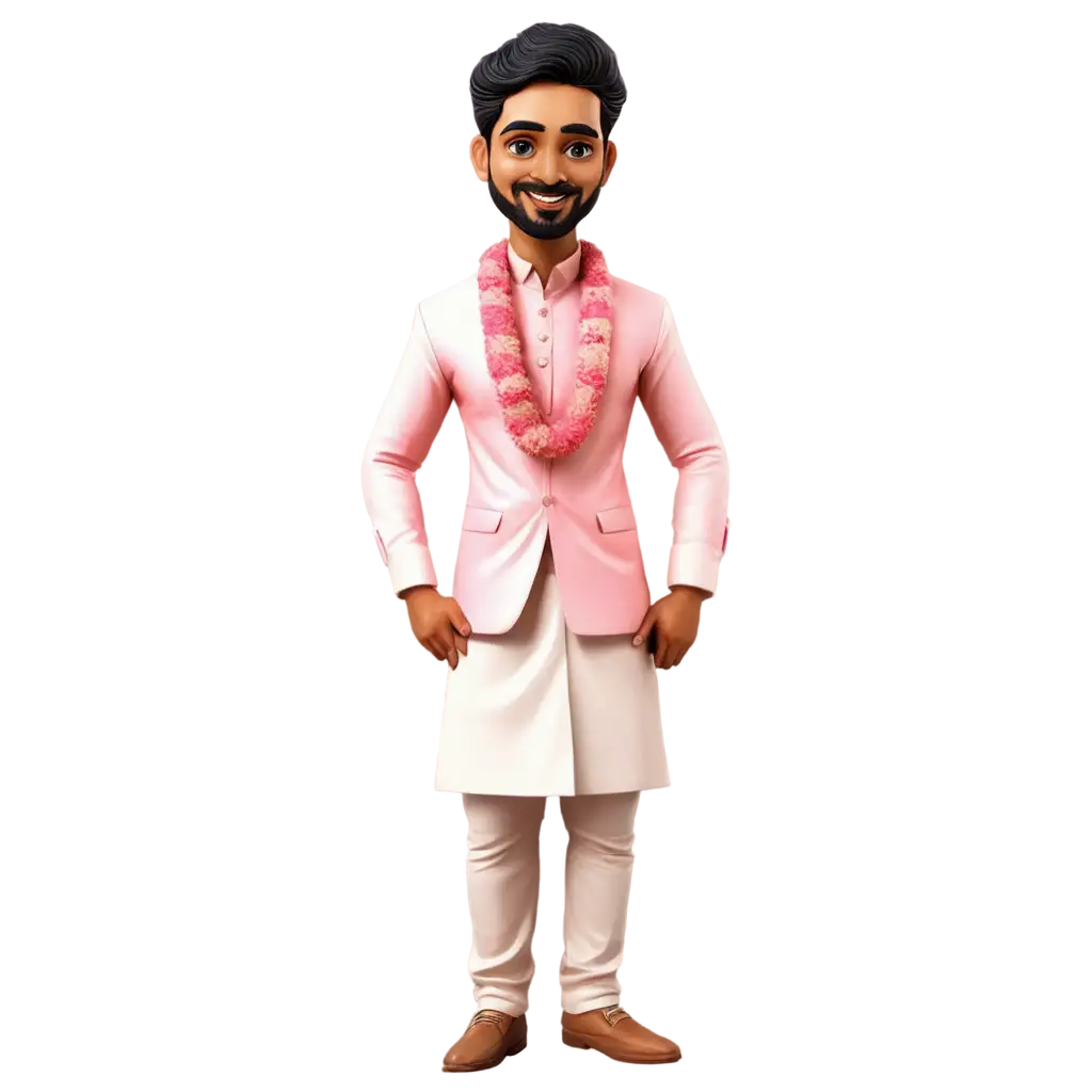 Stunning-South-Indian-Wedding-PNG-Groom-in-Traditional-Pinkish-Lungi-Amidst-Hindu-Ceremony