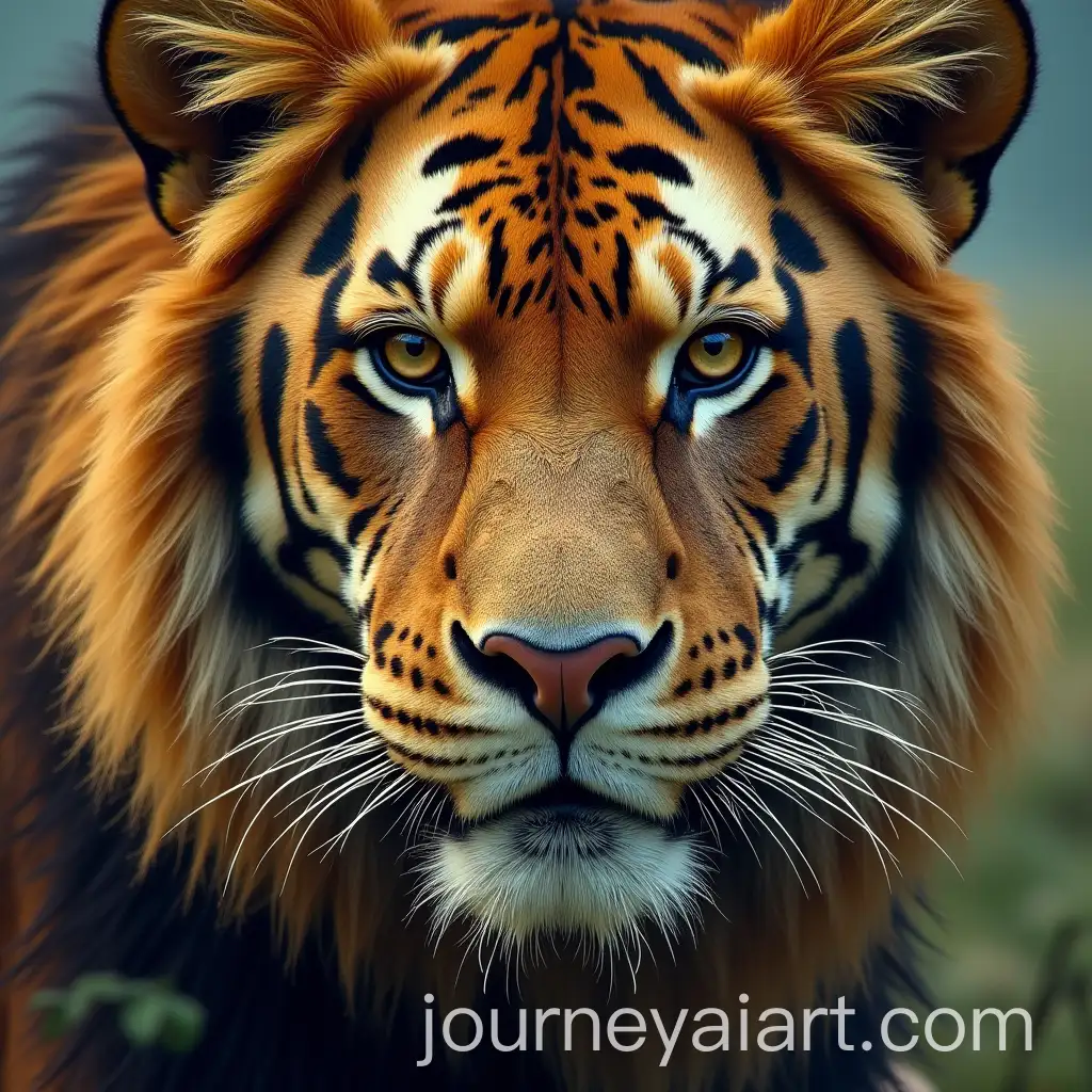 Majestic-Lion-and-Tiger-Hybrid-in-a-Dramatic-Pose