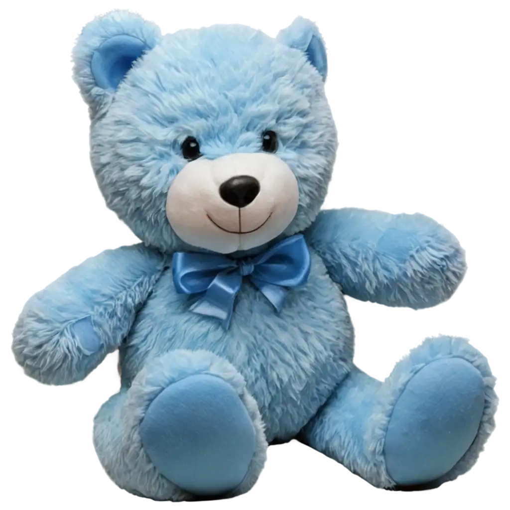 Realistic-Blue-Teddy-Bear-PNG-Image-for-Versatile-Design-Use