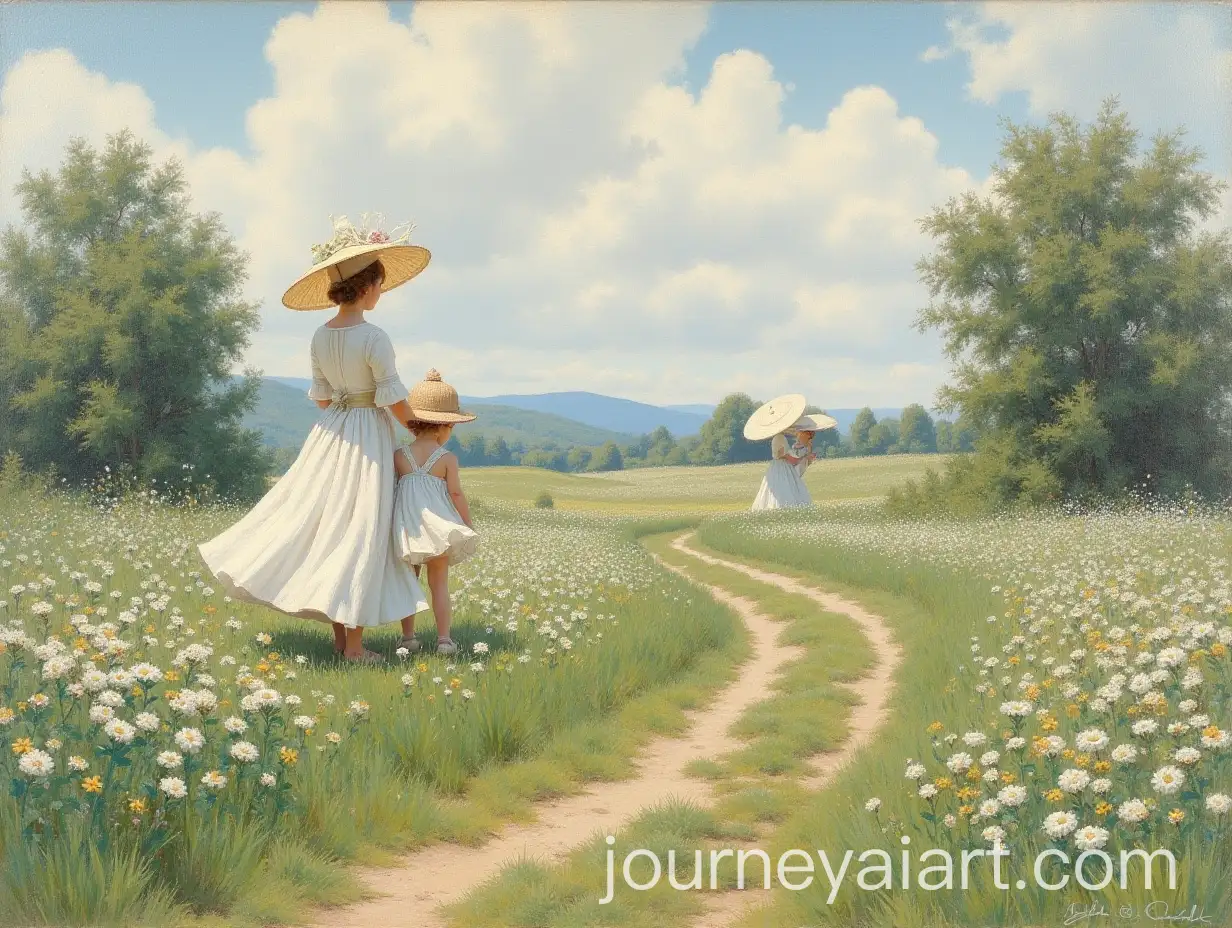 Impressionist-Countryside-Meadow-with-19thCentury-Figures-and-Soft-Pastel-Colors
