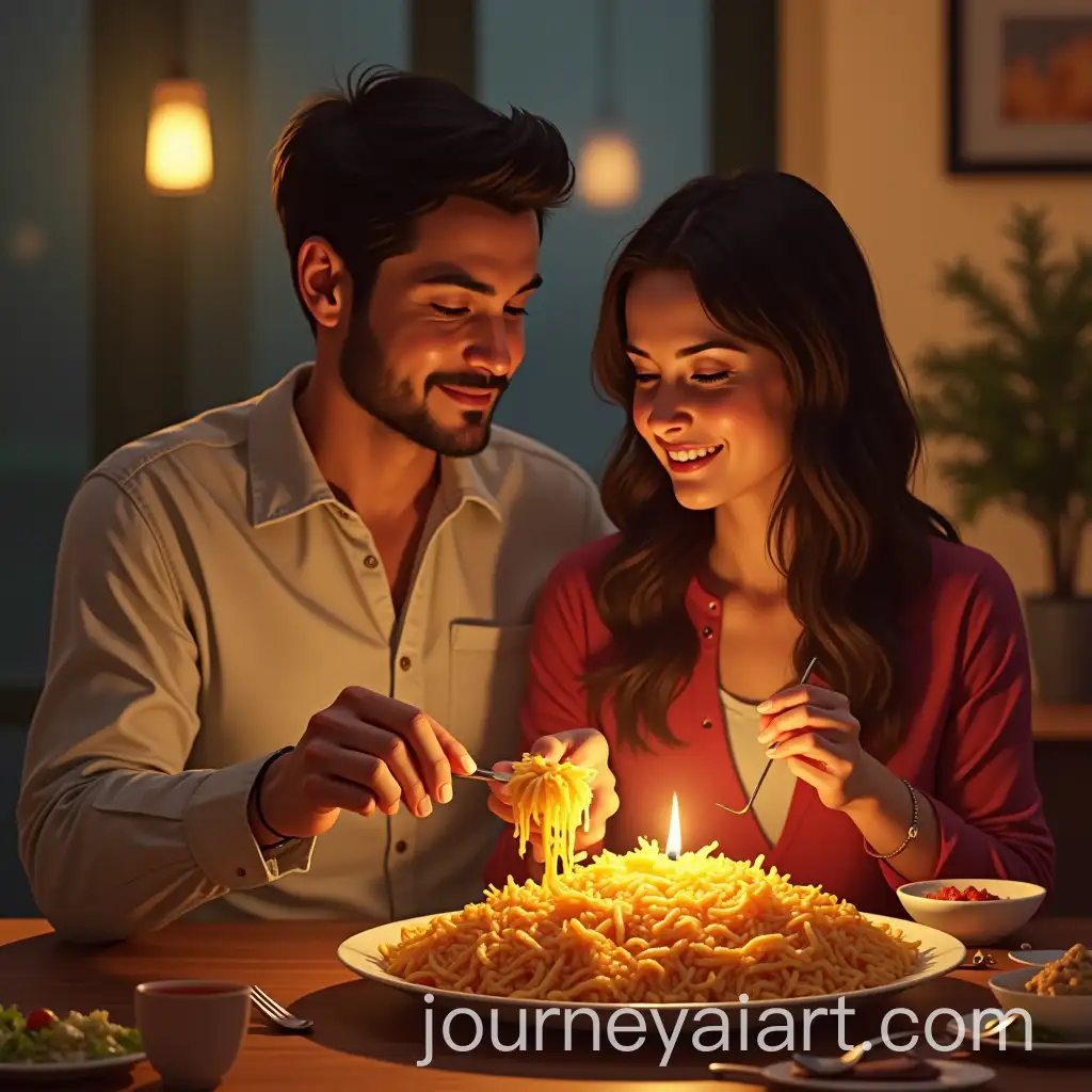 Couple-Enjoying-Biryani-Meal-Together