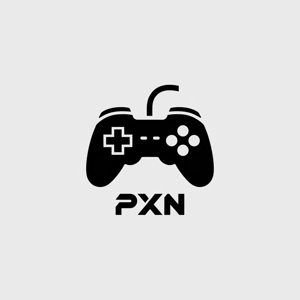 LOGO Design for PXN Minimalist Game Controller Vector Art with Clear Background