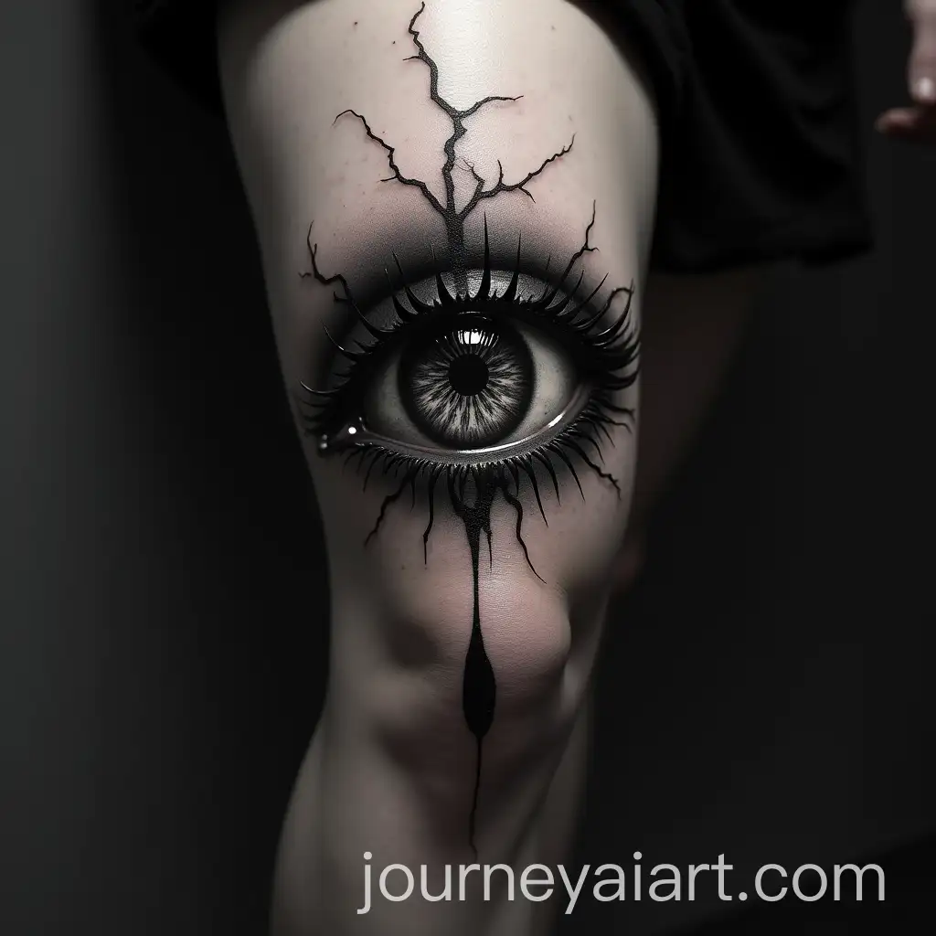 Intricate-Gothic-Eye-Tattoo-Design-for-the-Knee