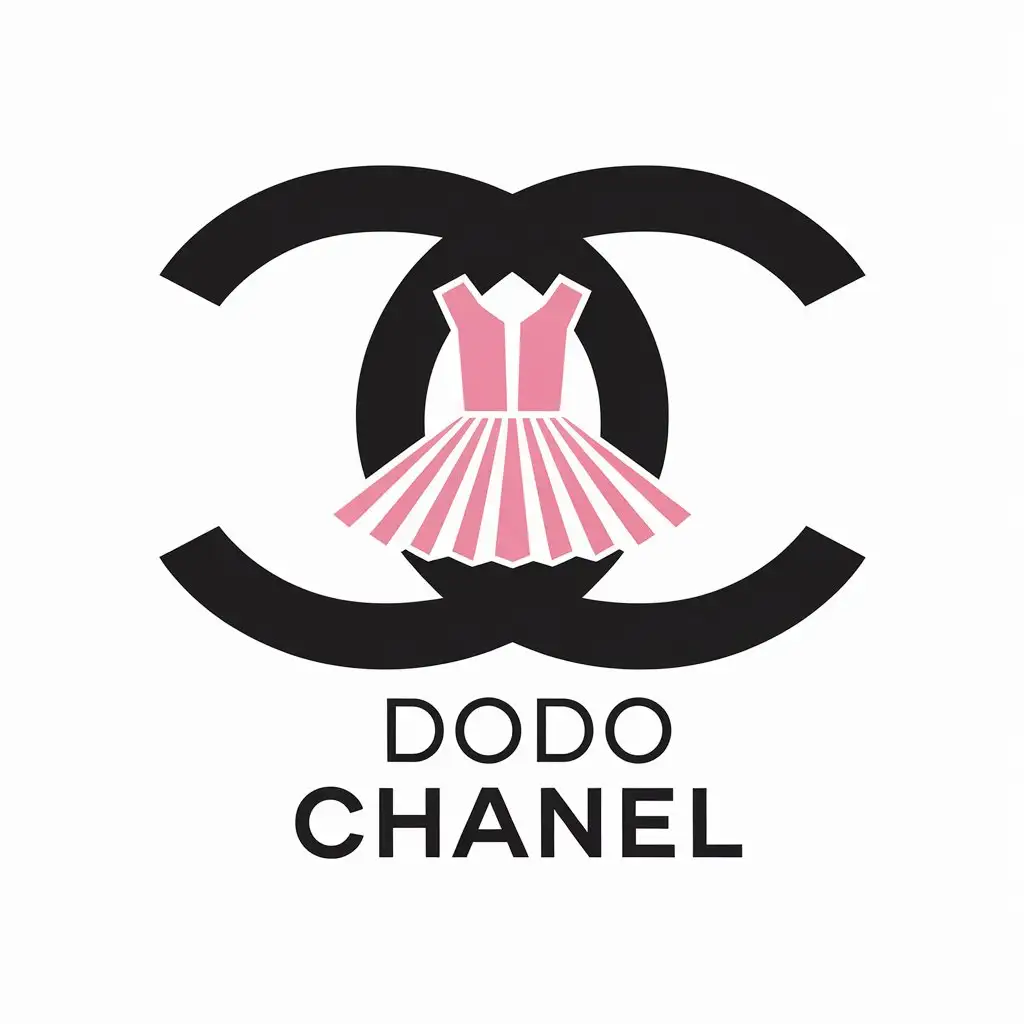 LOGO-Design-for-Dodo-Chanel-Elegant-Dresses-Symbolizing-Fashion-Industry